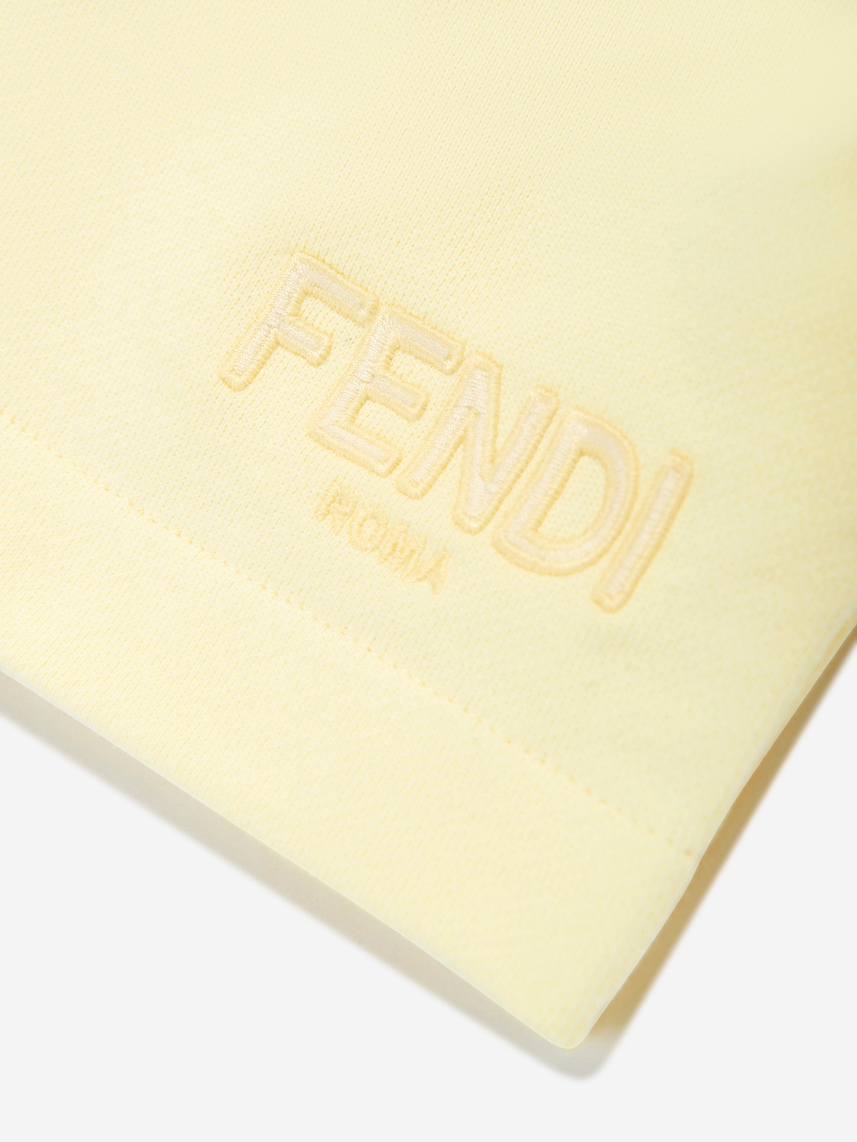 Fendi Girls Logo Shorts in Yellow