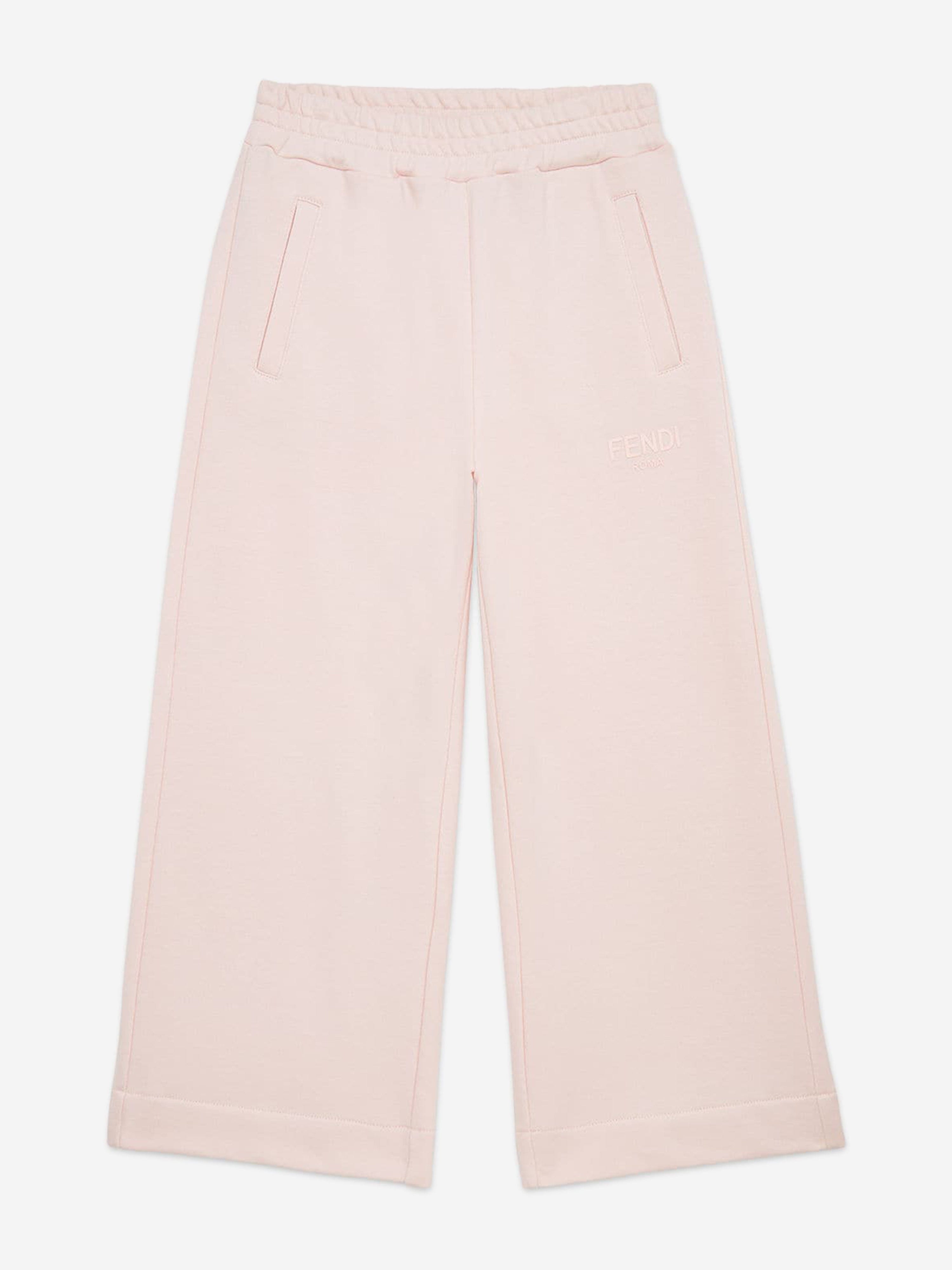 Fendi Girls Logo Joggers in Pink