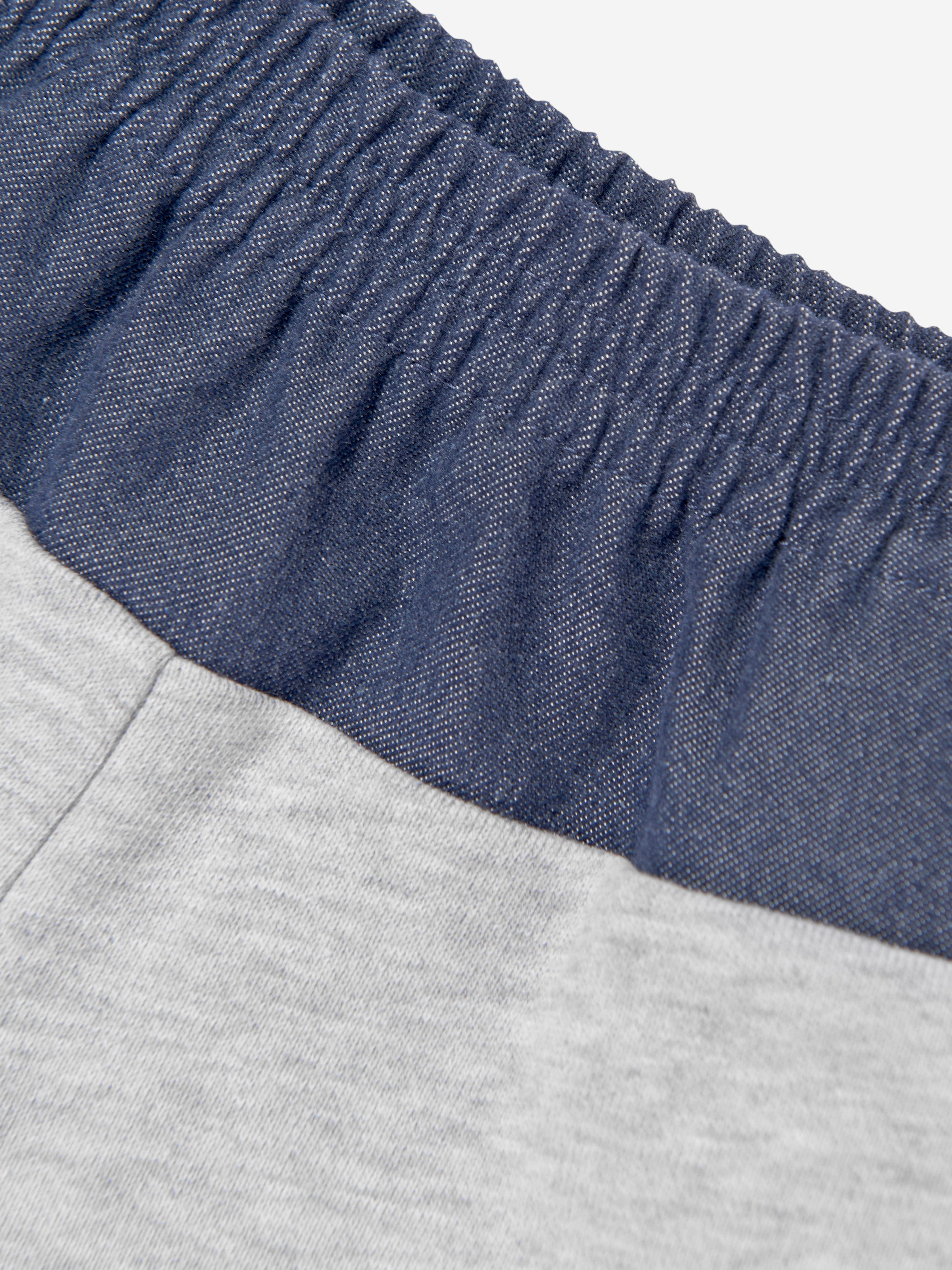 Fendi Baby Boys Denim and Jersey Joggers in Grey