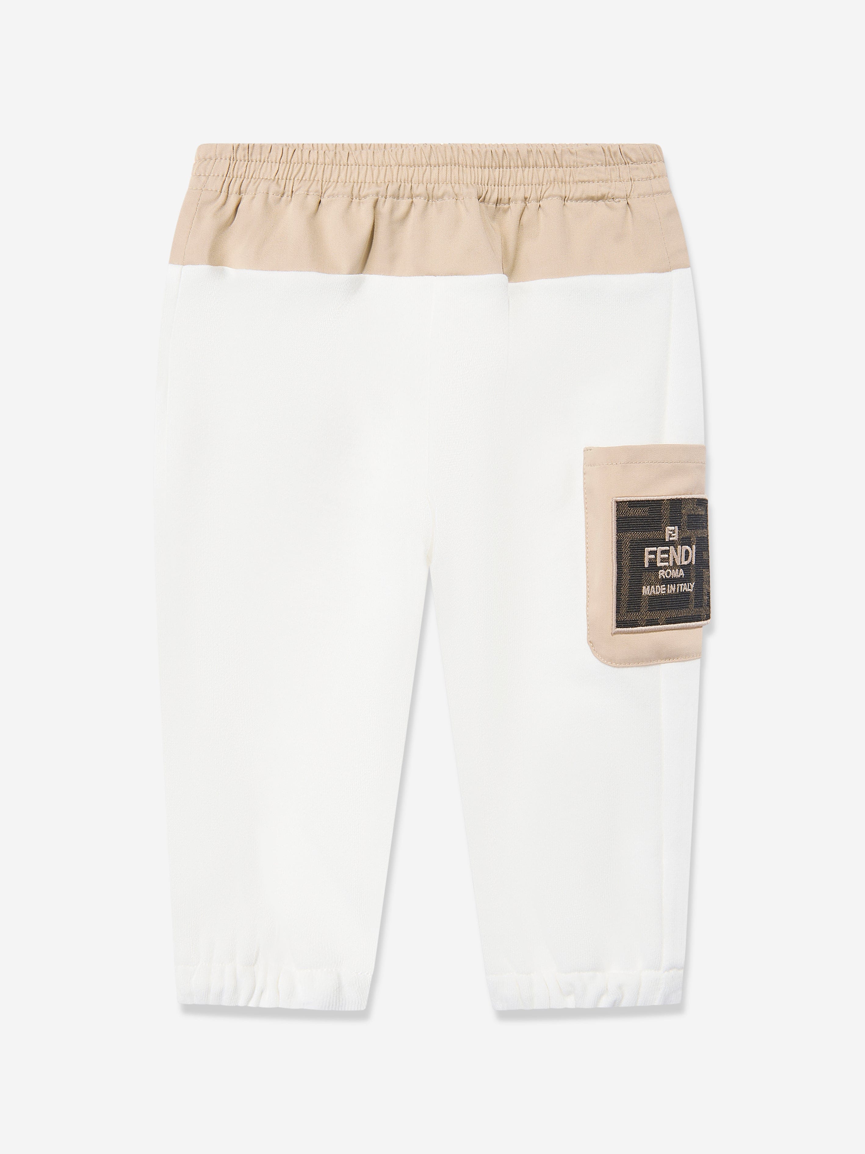Fendi Baby Boys Logo Joggers in White