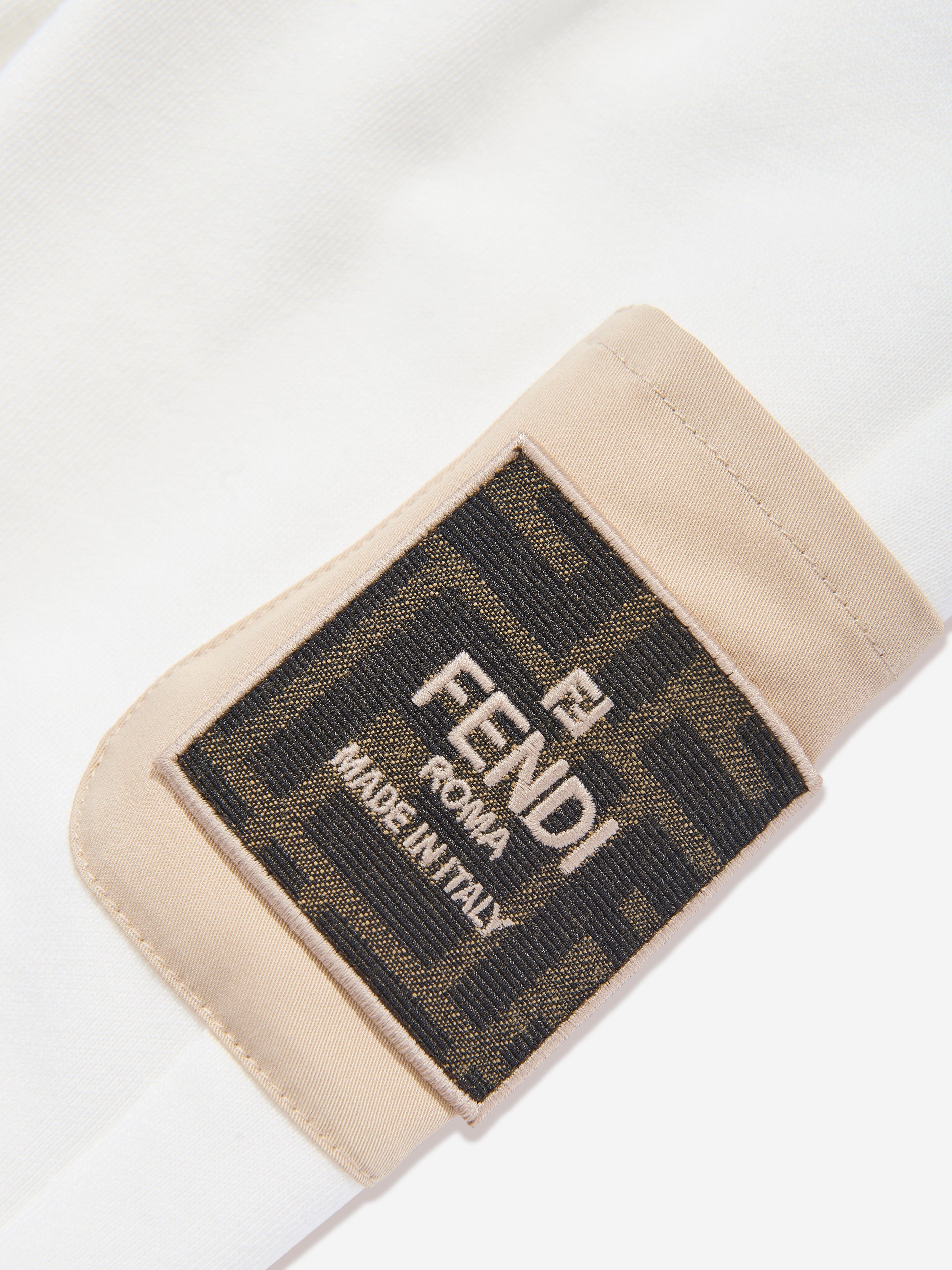Fendi Baby Boys Logo Joggers in White