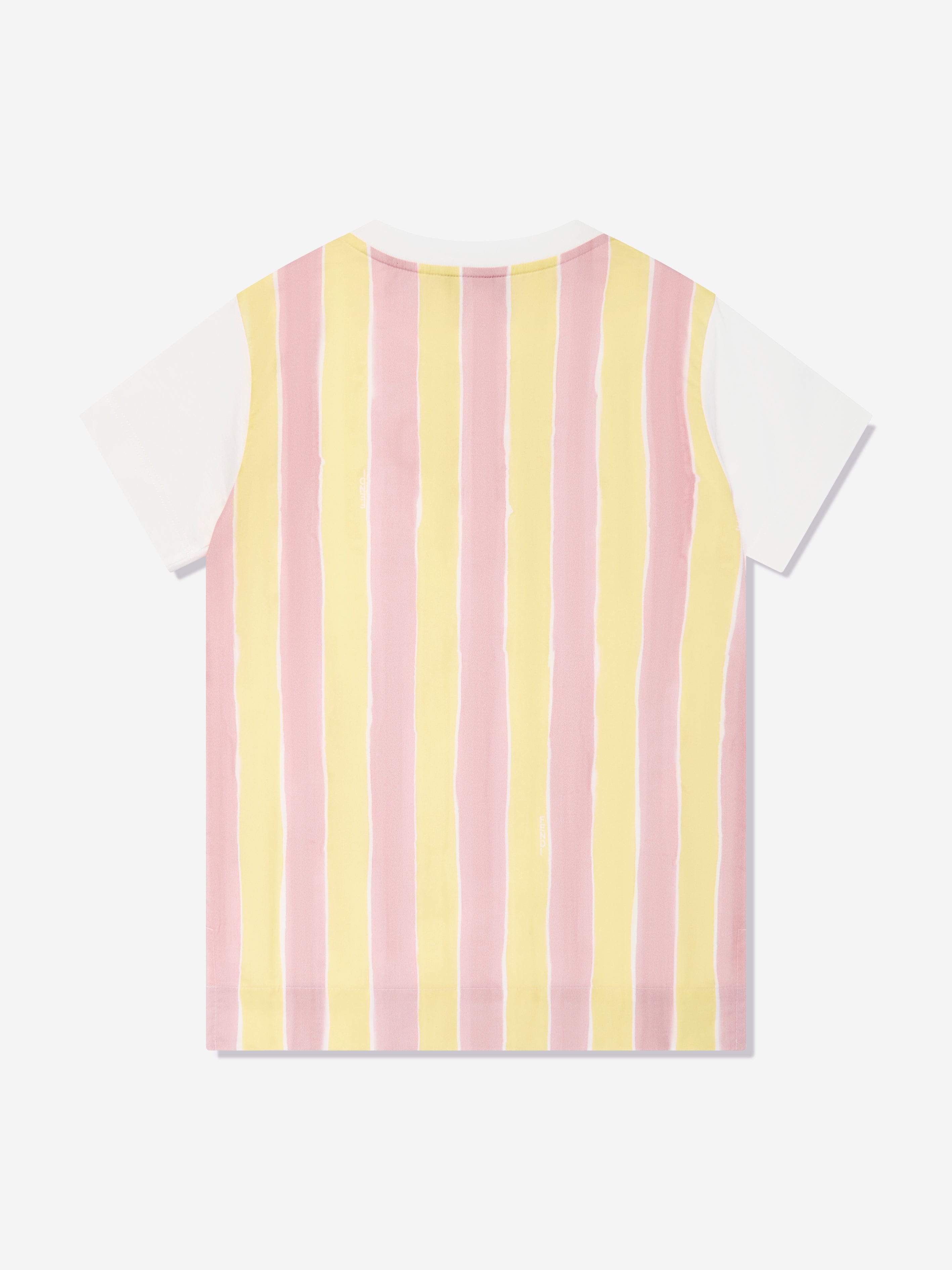 Fendi Kids Pequin Print T-Shirt in Yellow