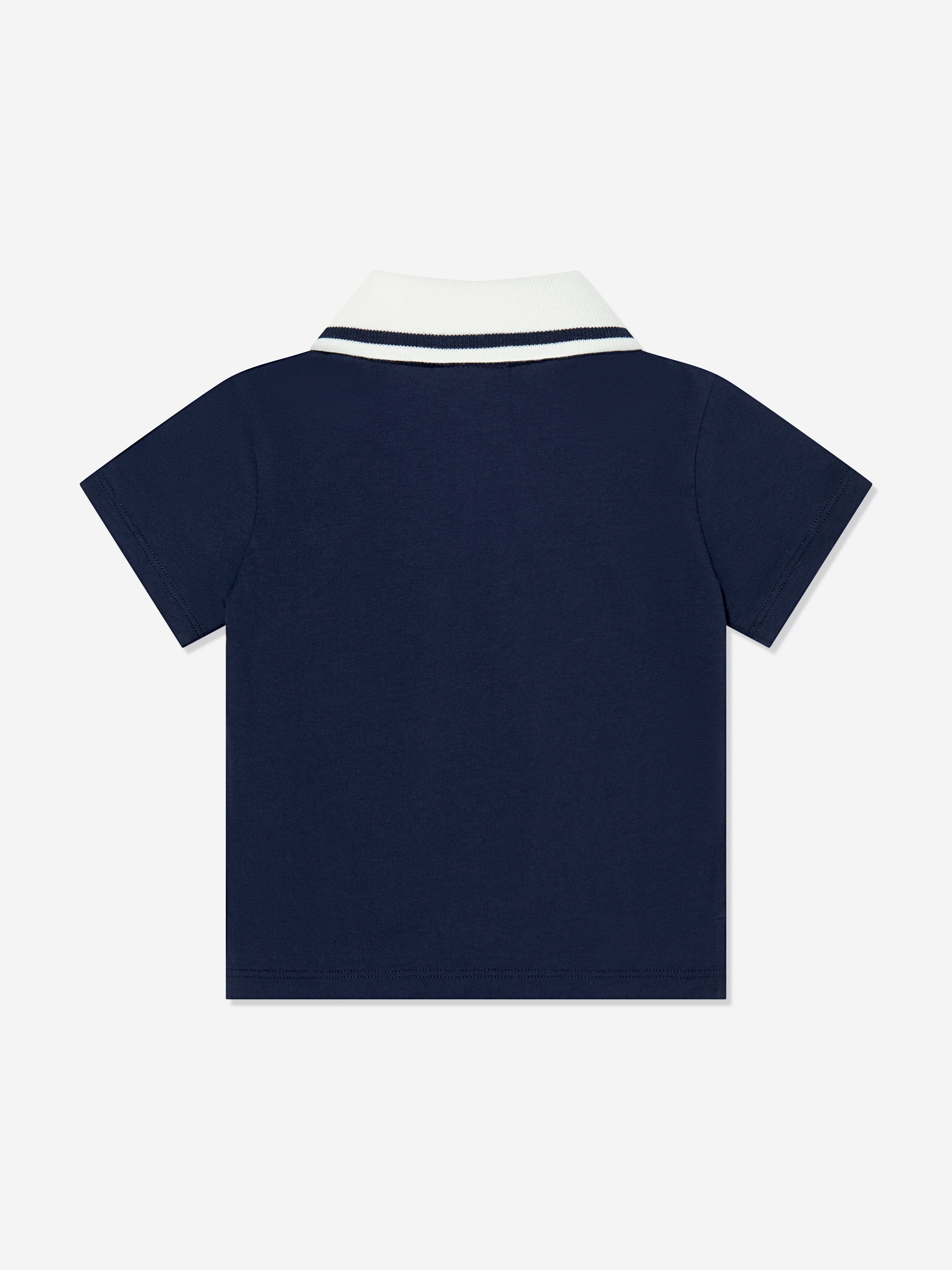 Fendi Baby Boys FF Logo Polo Shirt in Navy