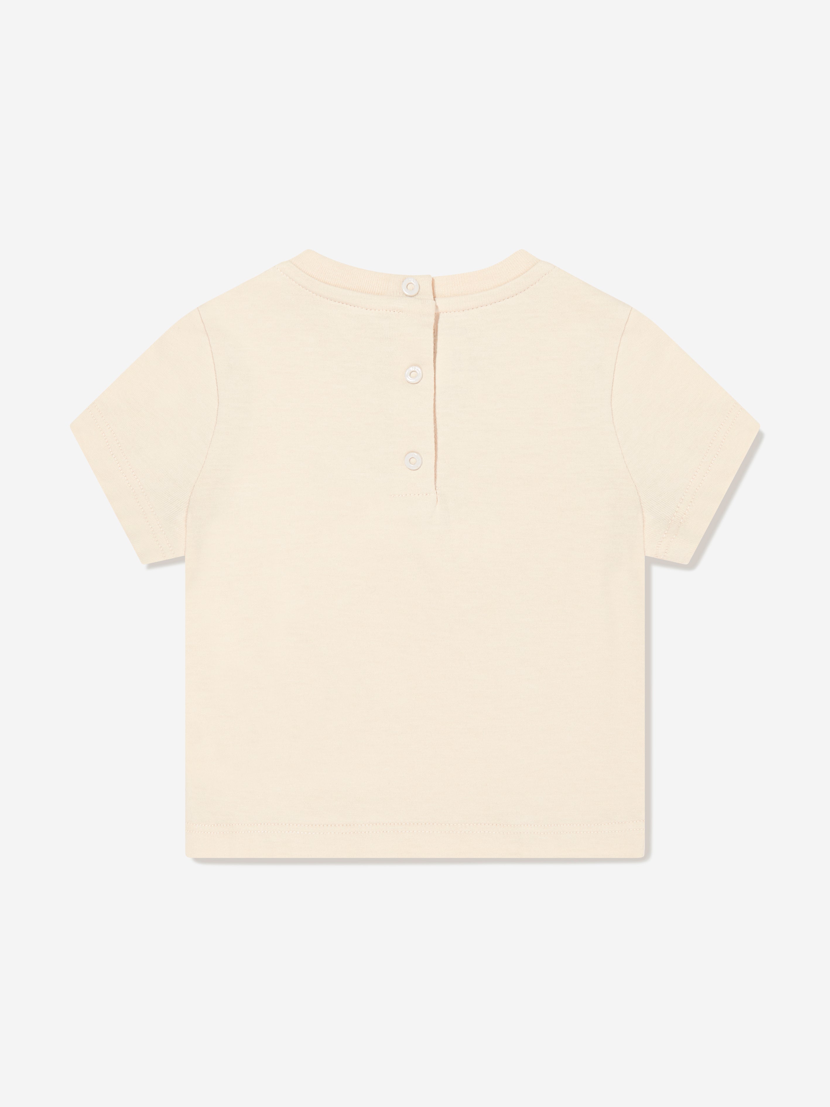 Fendi Baby Logo T-Shirt in Beige