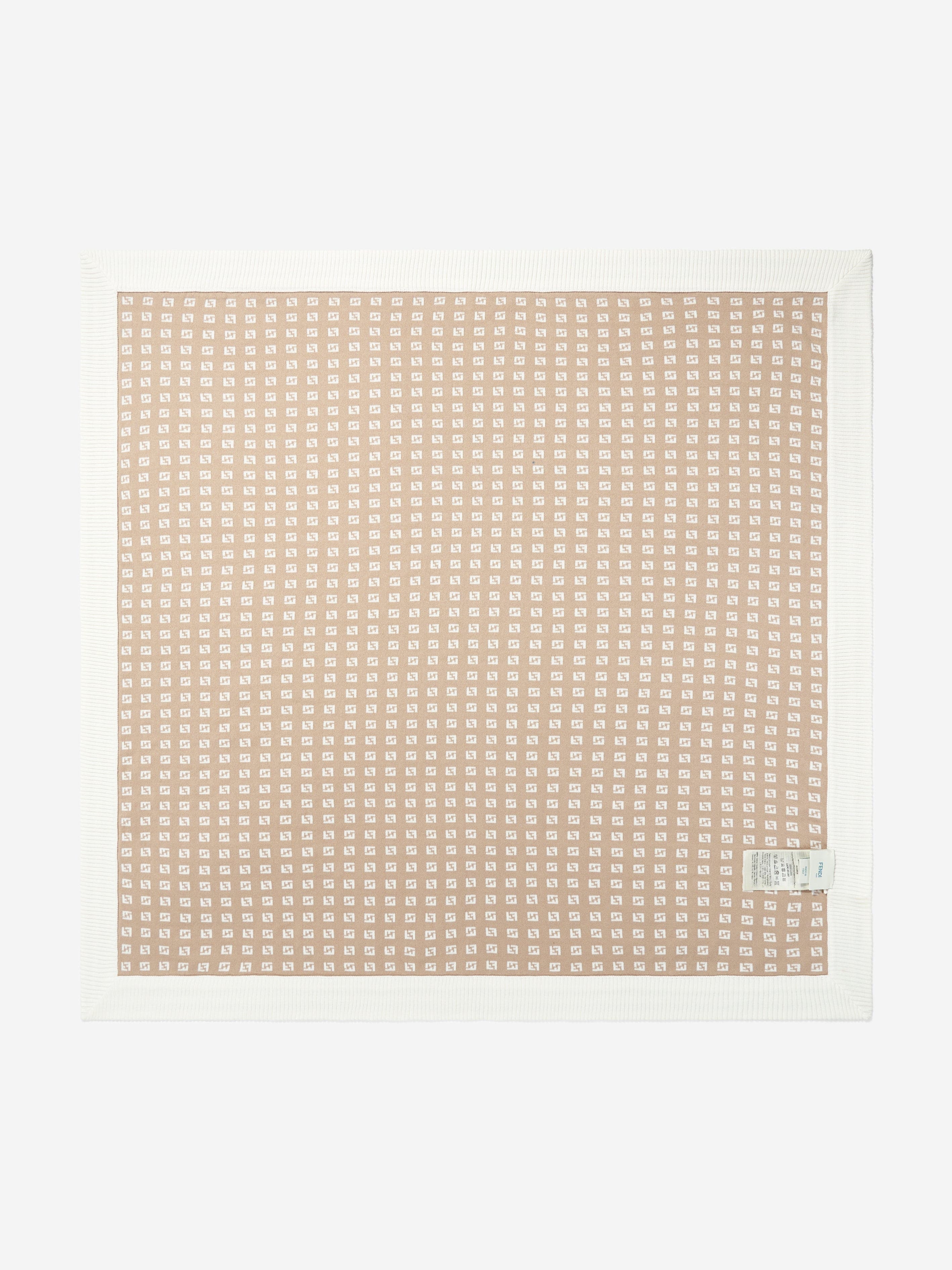 Fendi Baby Cotton Blanket in Beige