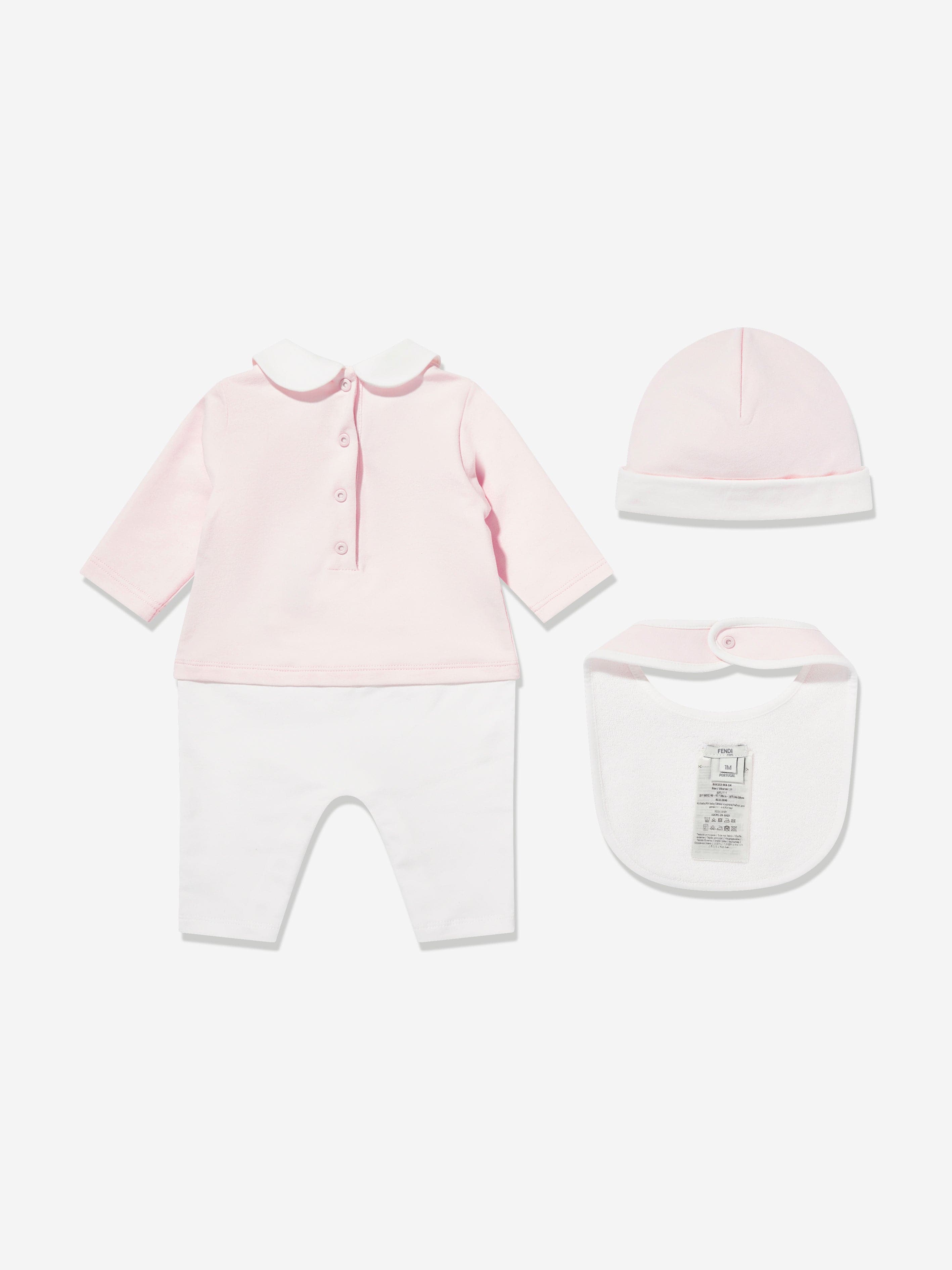 Fendi Baby Girls Romper Set in Pink