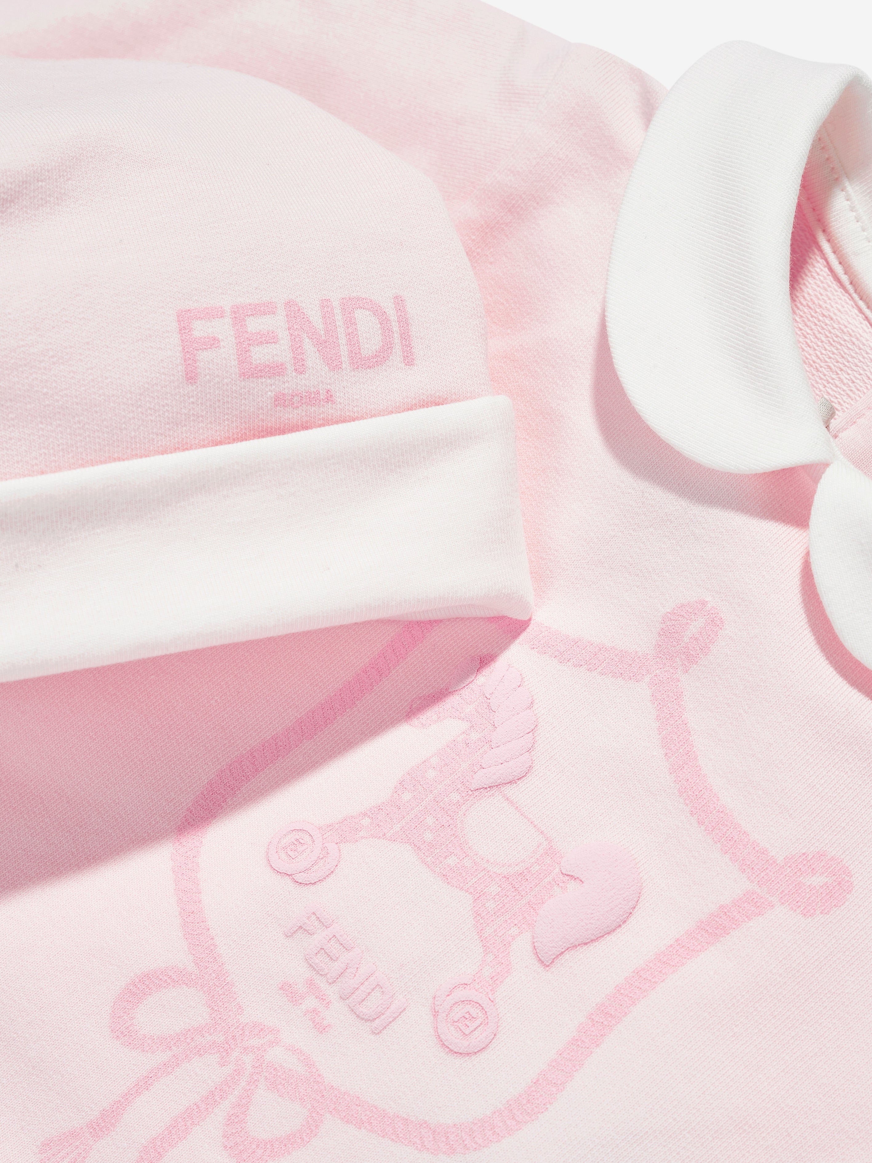 Fendi Baby Girls Romper Set in Pink