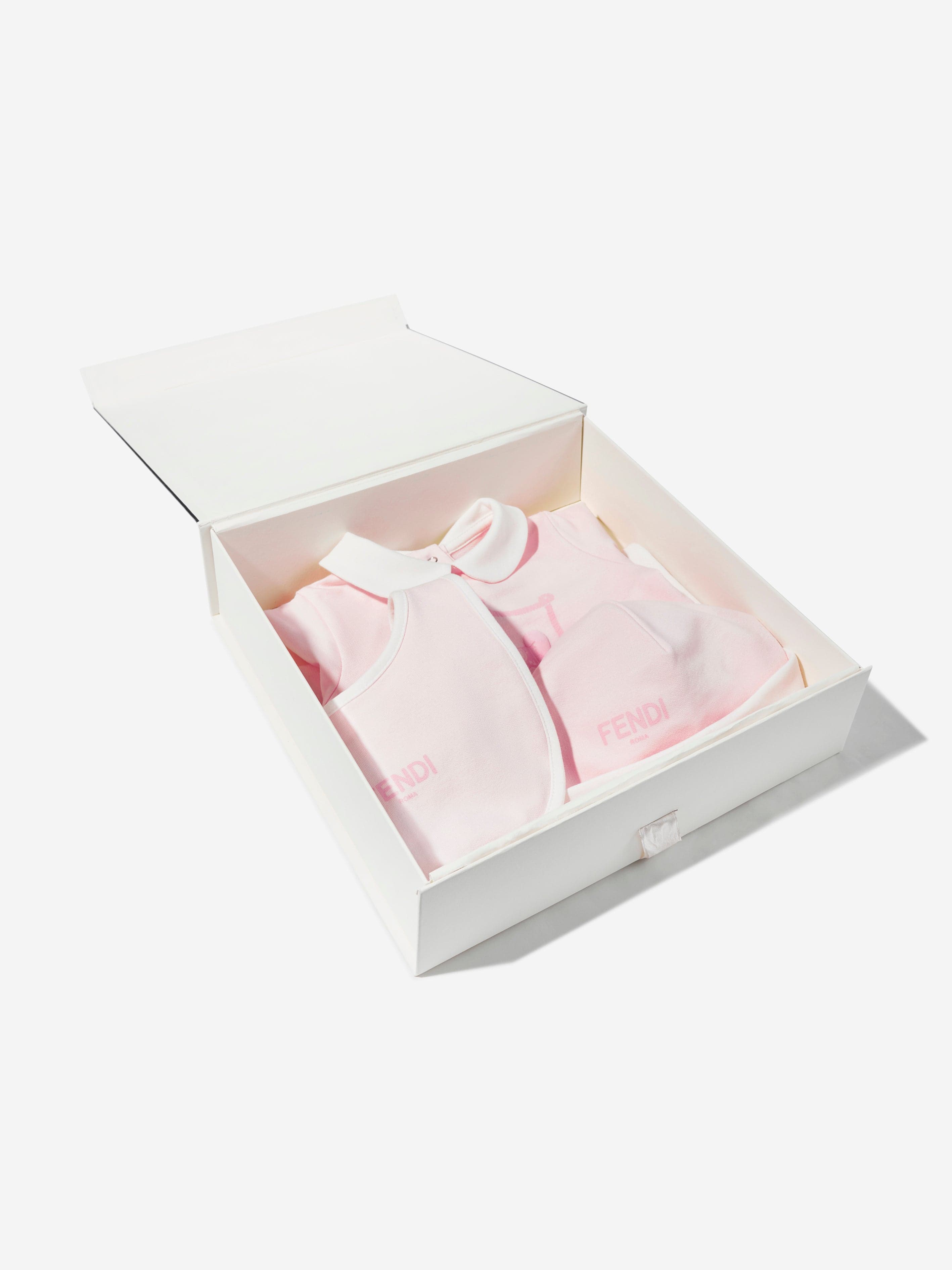 Fendi Baby Girls Romper Set in Pink