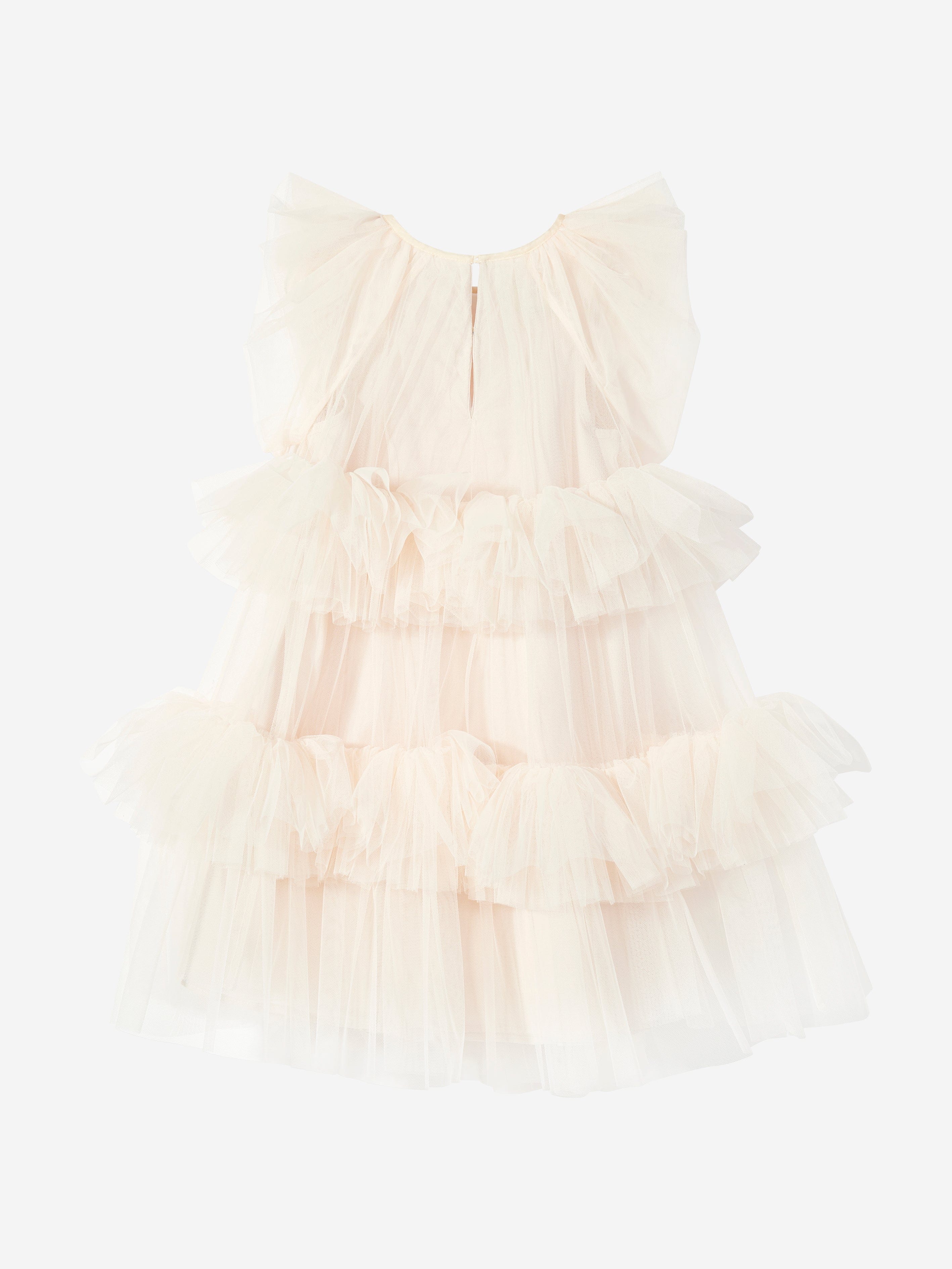Fendi Girls Tulle Dress in Pink