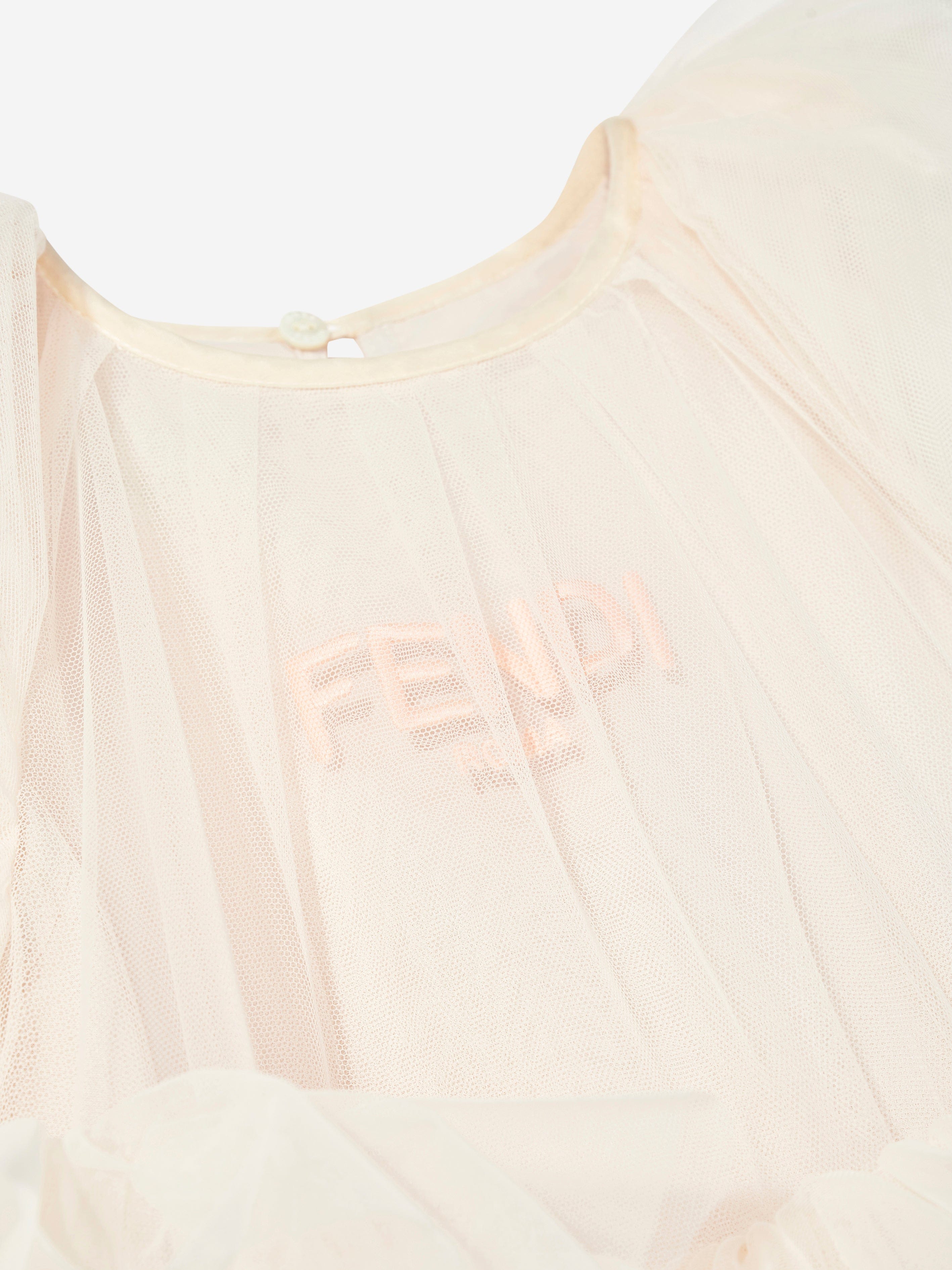Fendi Girls Tulle Dress in Pink