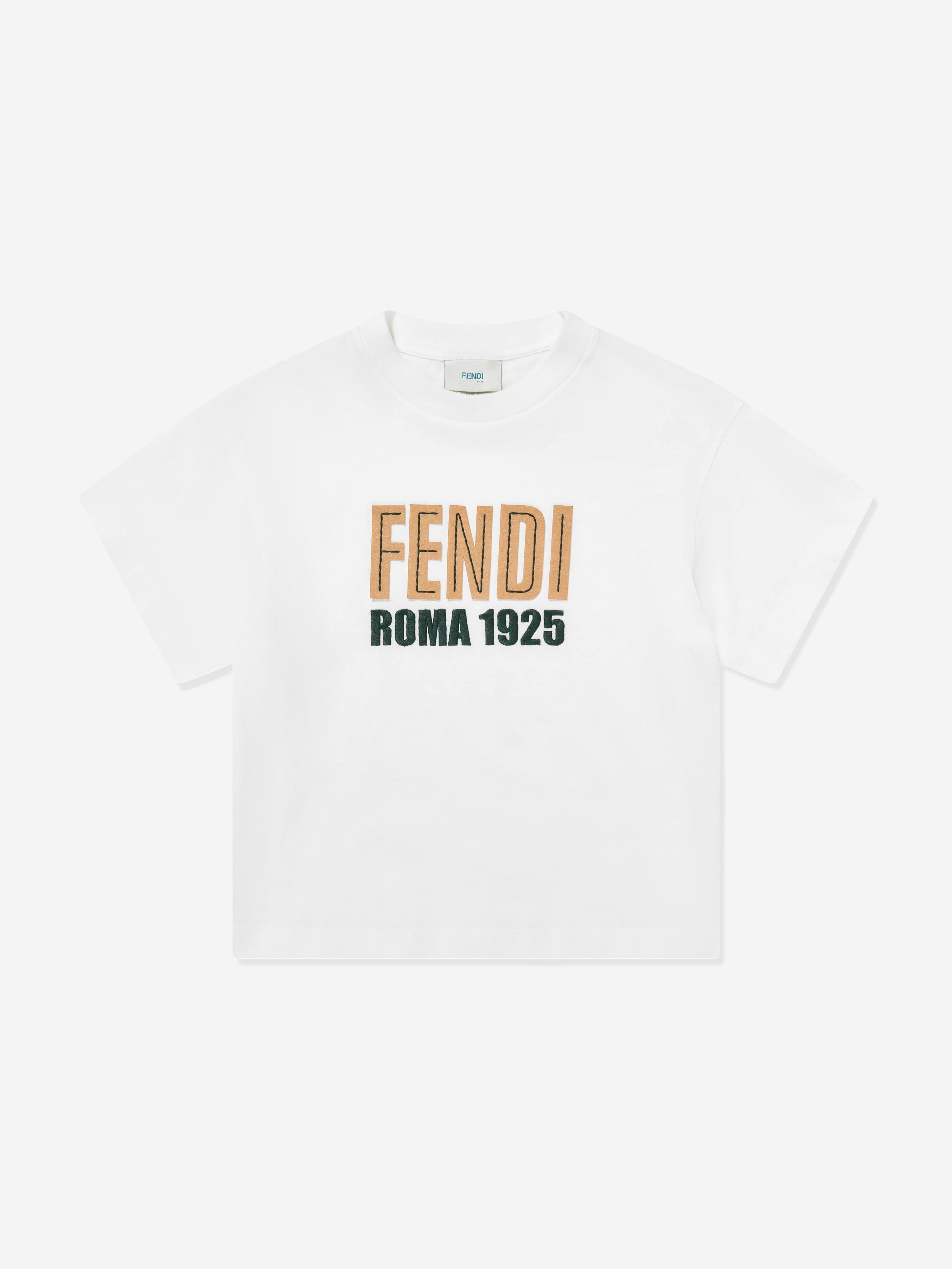 Fendi Kids Logo T-Shirt in White