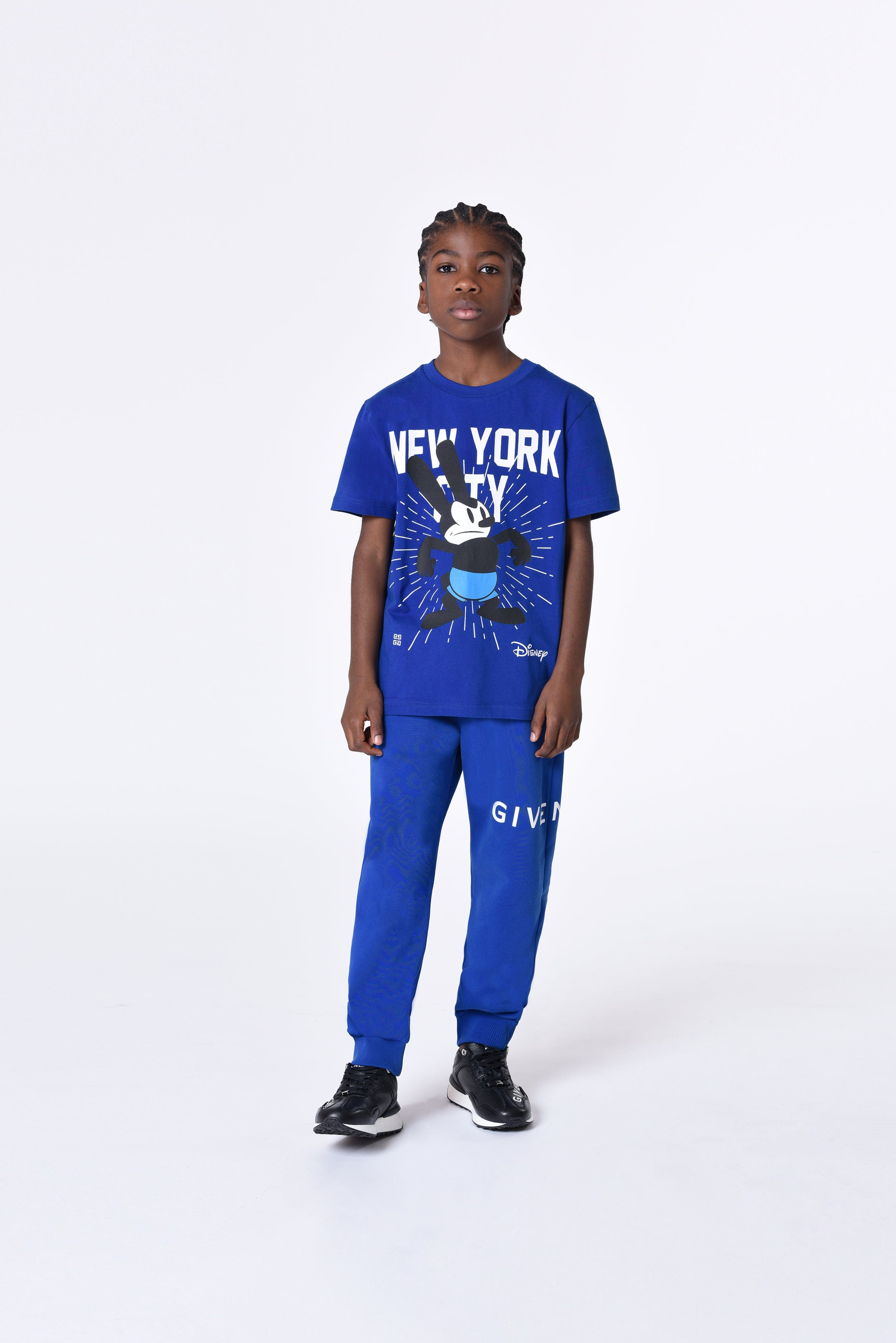 Givenchy Boys Logo Print Joggers in Blue