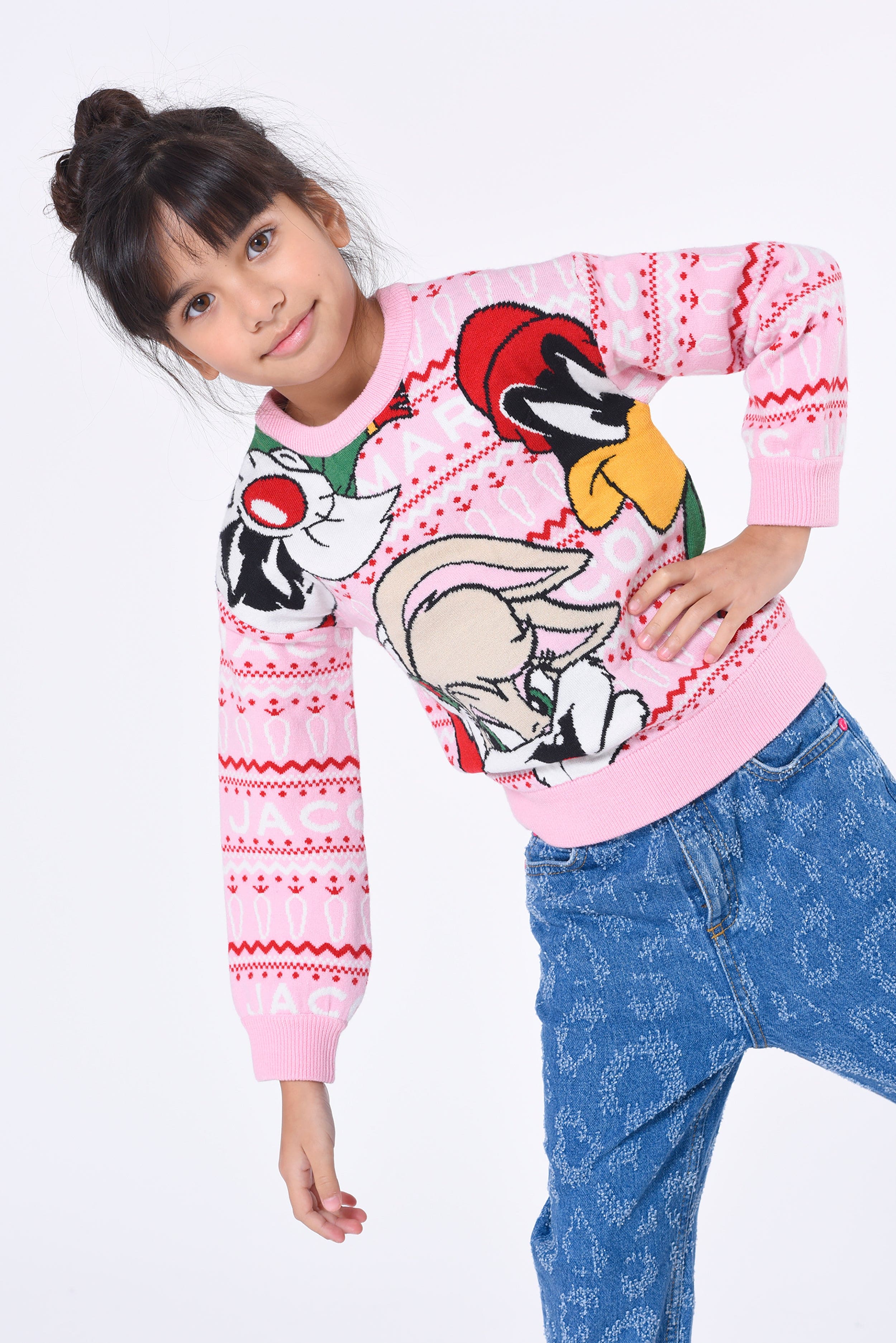 MARC JACOBS Girls Looney Tunes Jumper in Pink