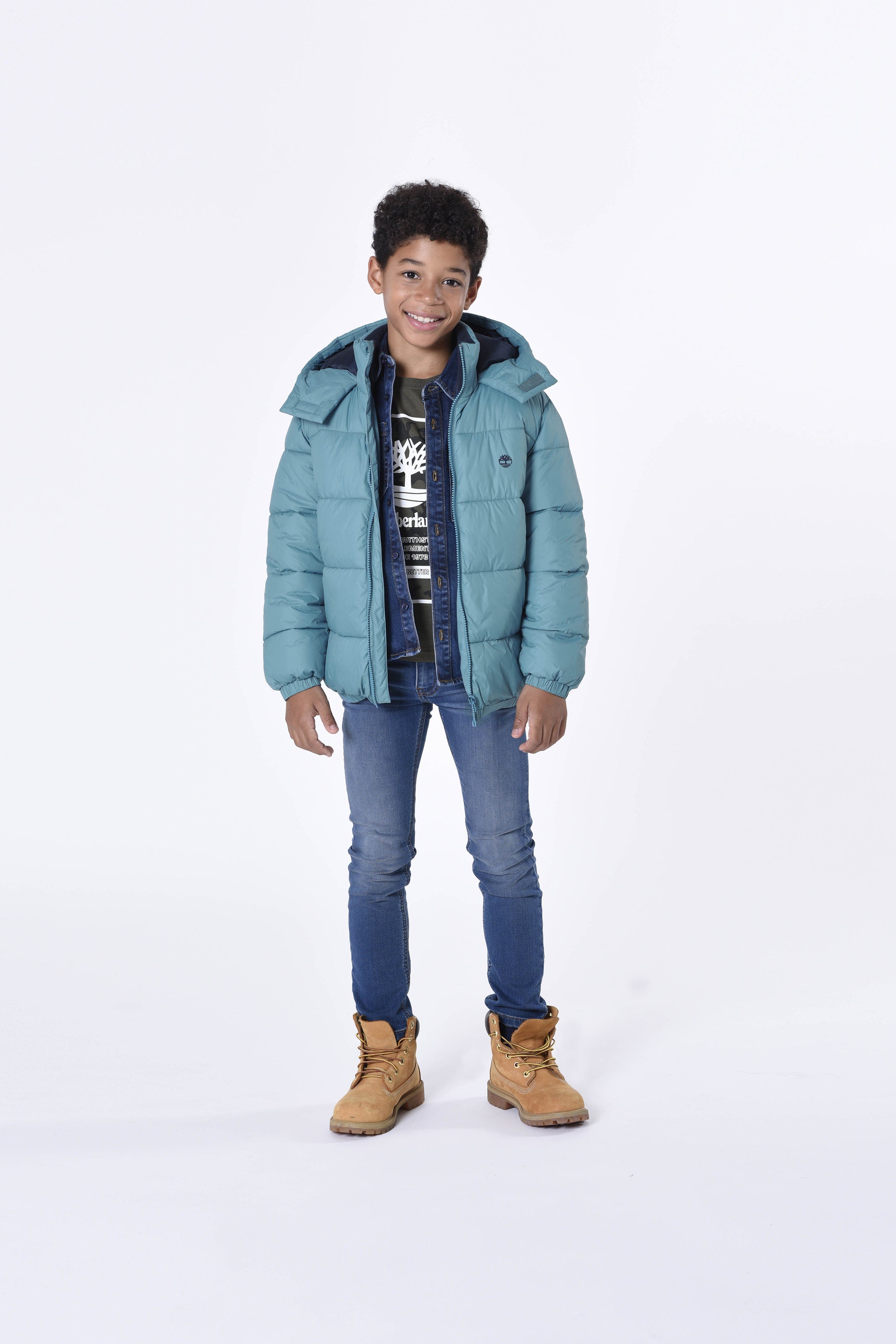 Timberland Boys Puffer Jacket in Blue