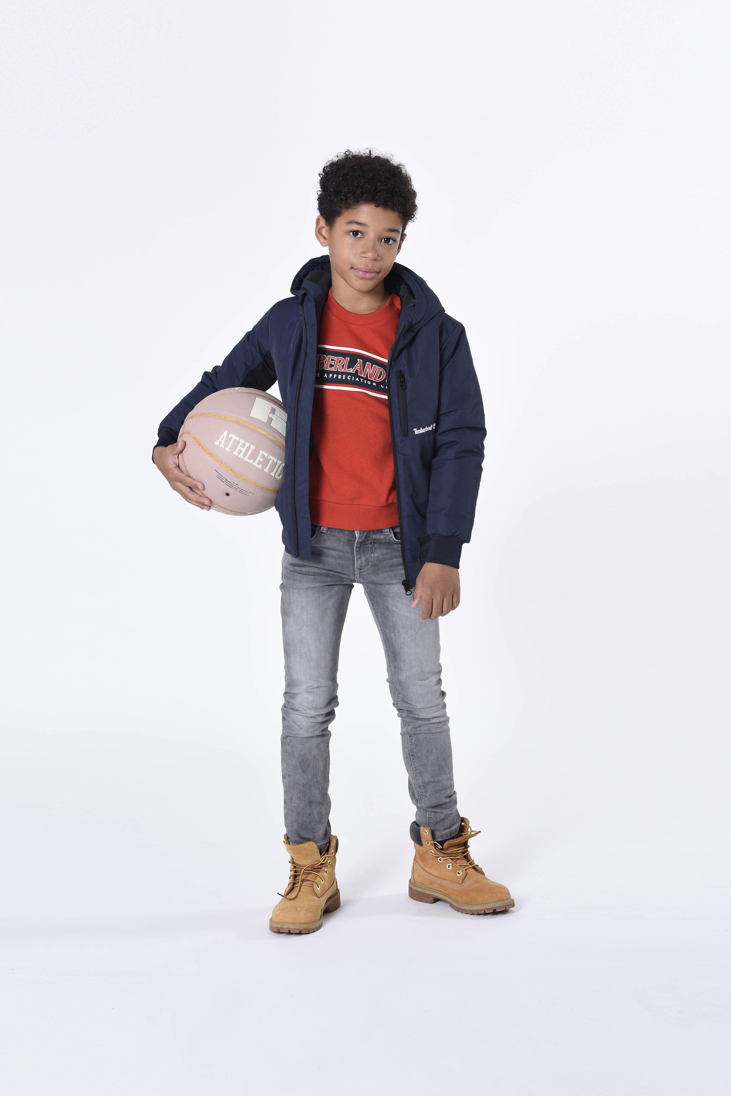 Timberland Boys Zip Up Jacket in Navy