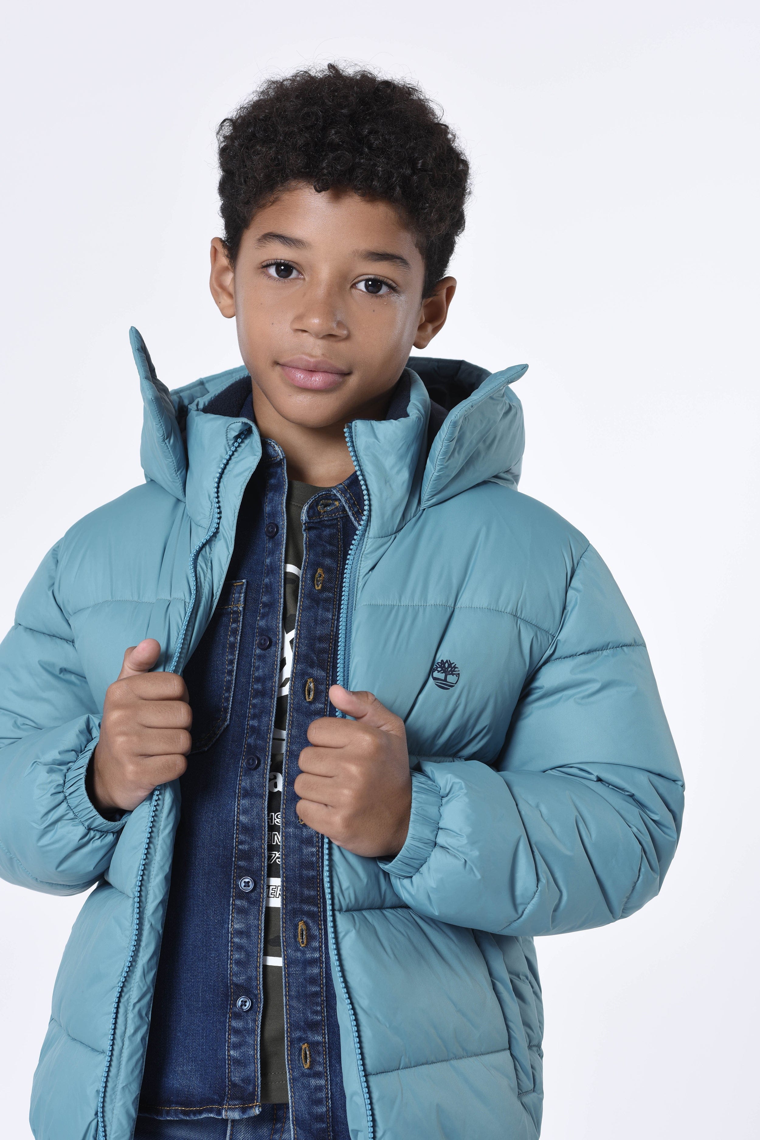 Timberland Boys Puffer Jacket in Blue