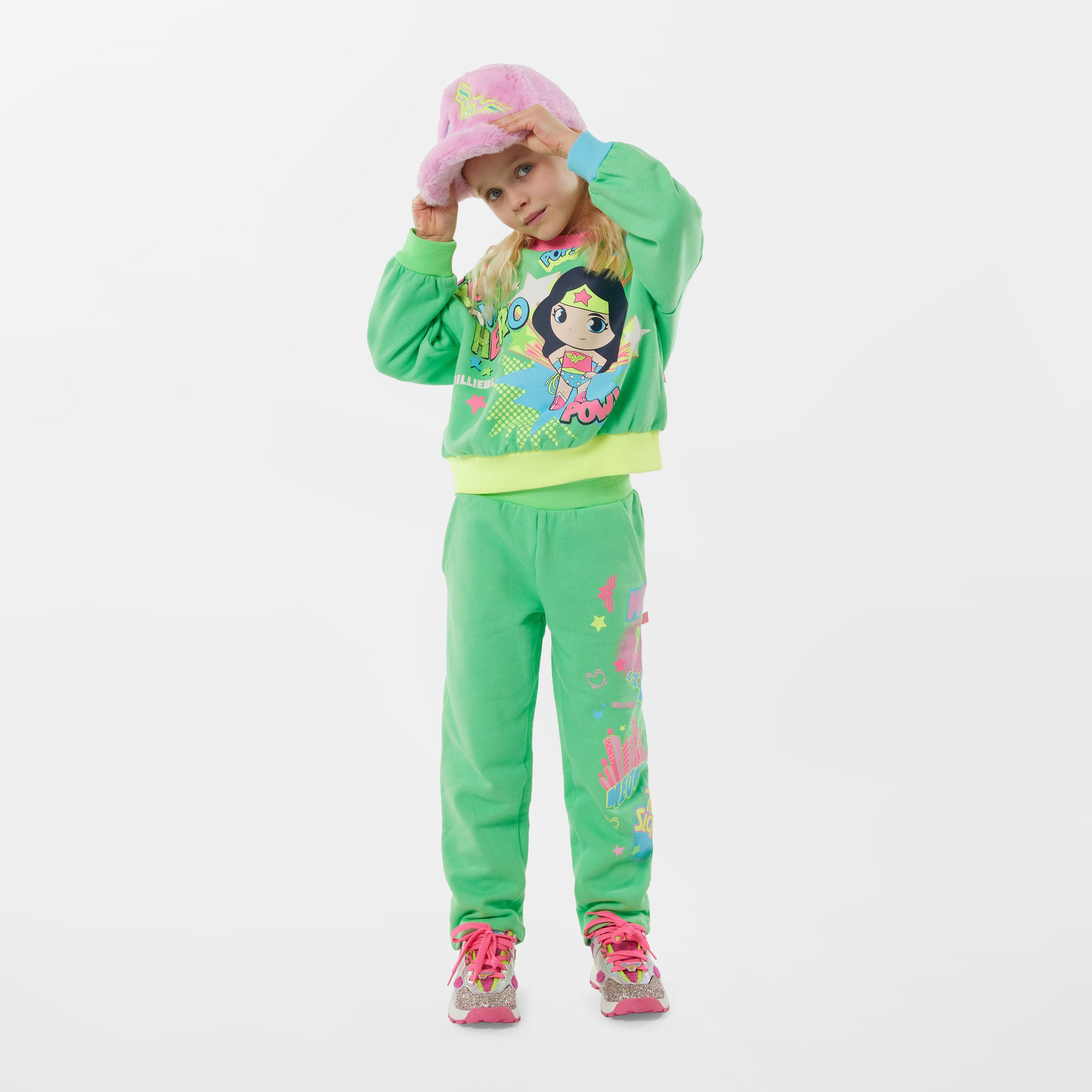 Billieblush Girls DC Comics Joggers in Green