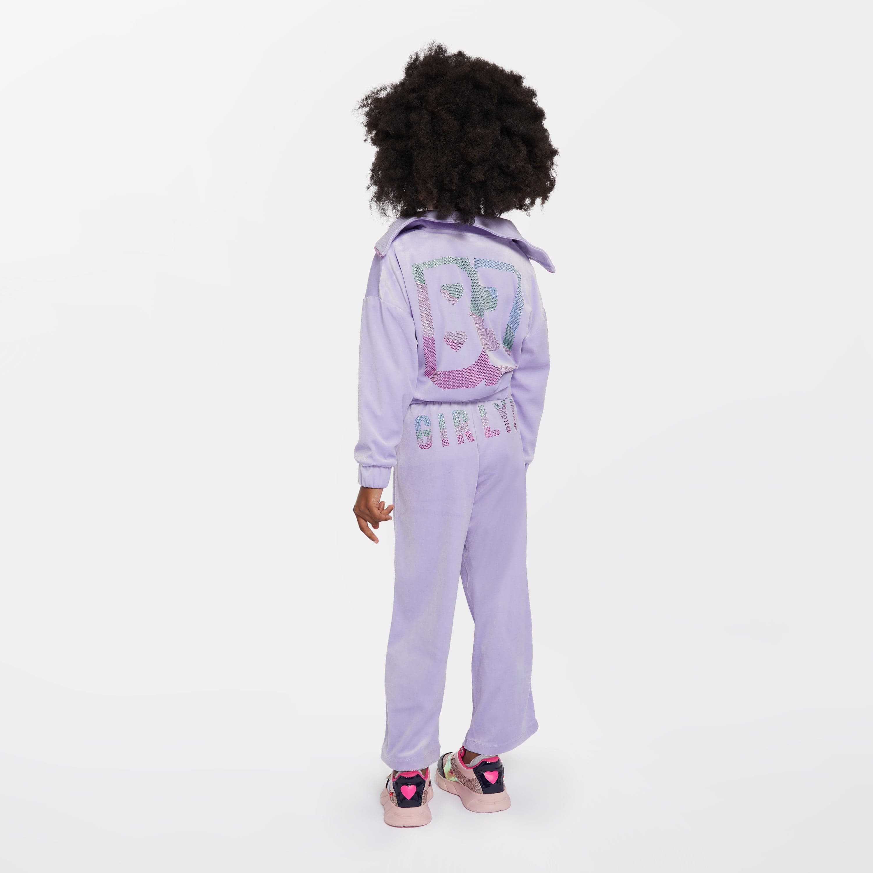 Billieblush Girls Velour Tracksuit in Purple