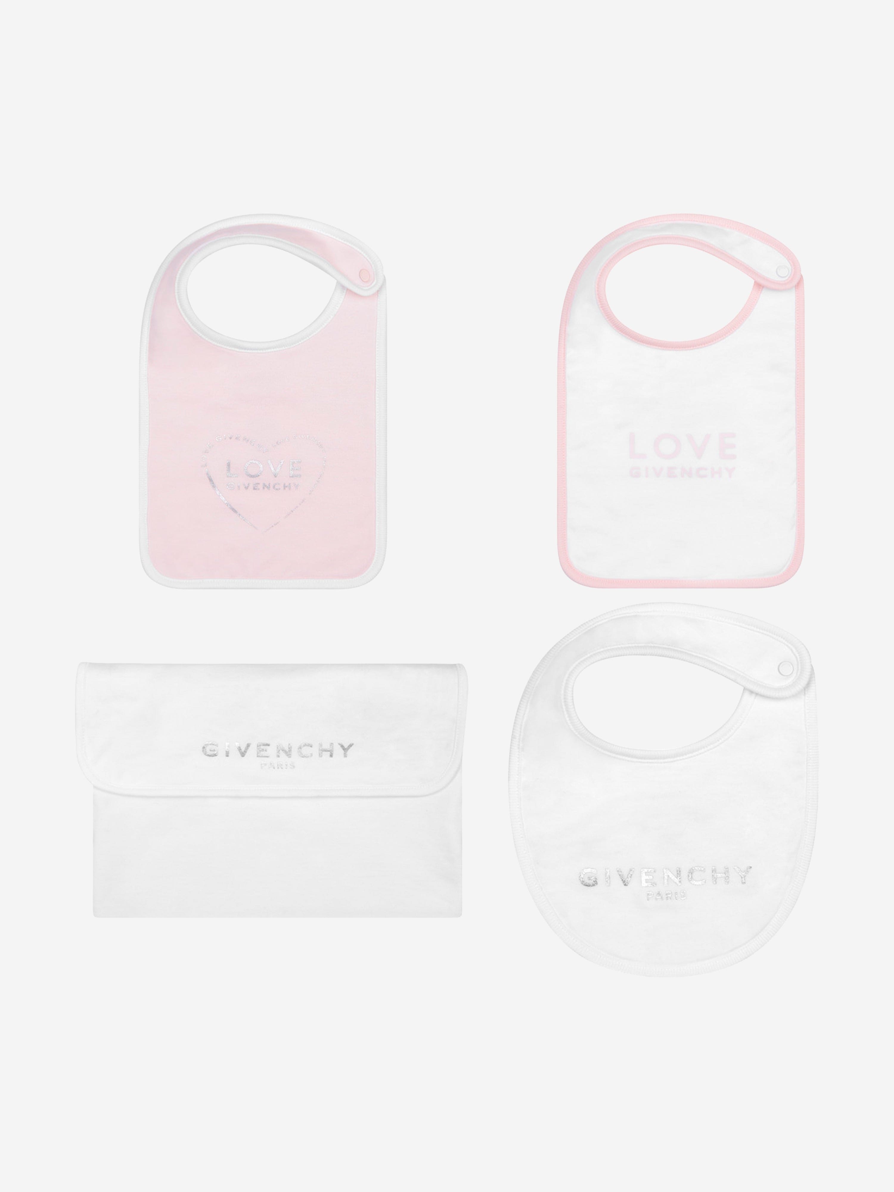 Givenchy Baby Girls Cotton Bibs Set