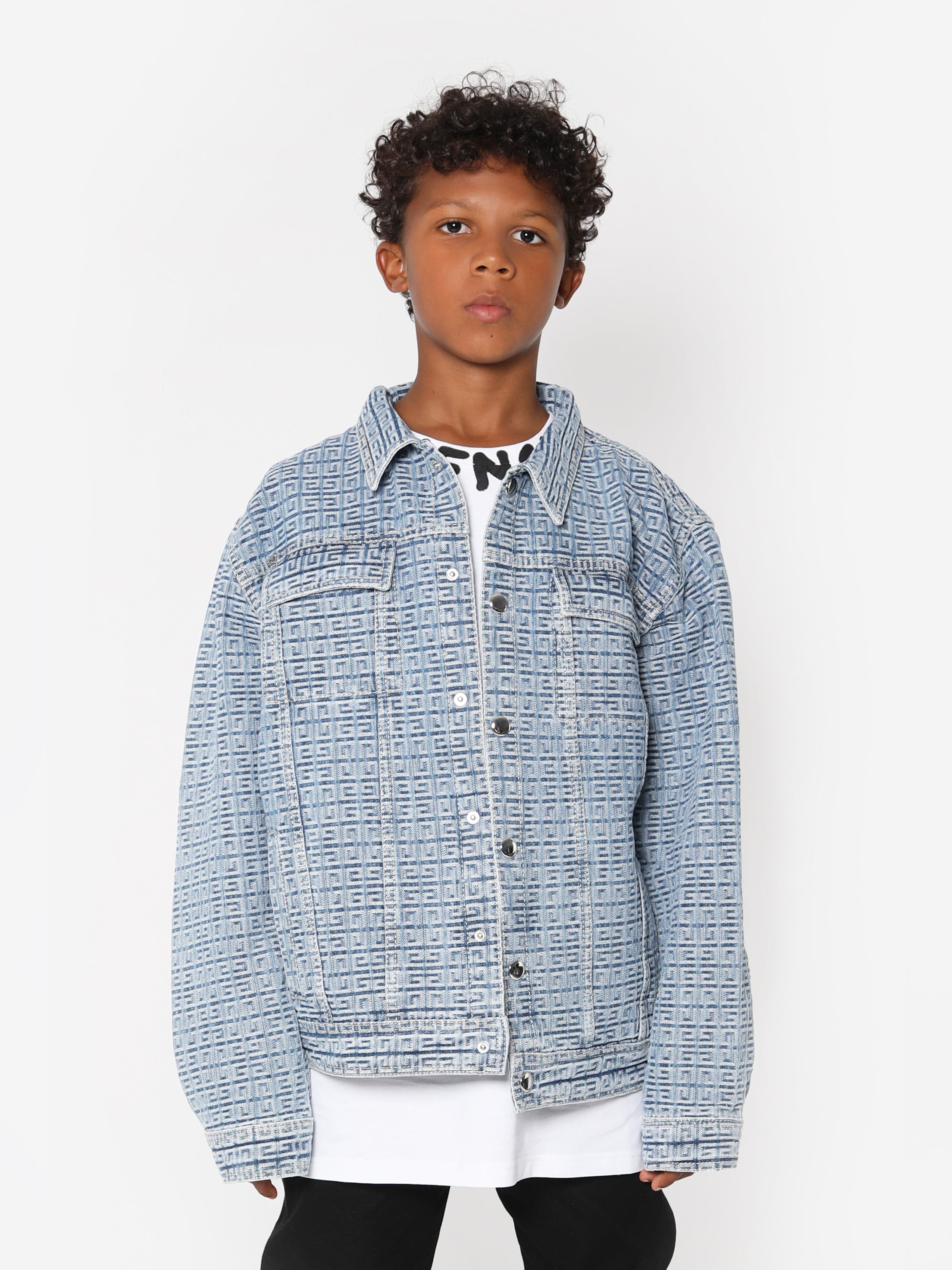 Givenchy Boys 4G Jacquard Denim Jacket