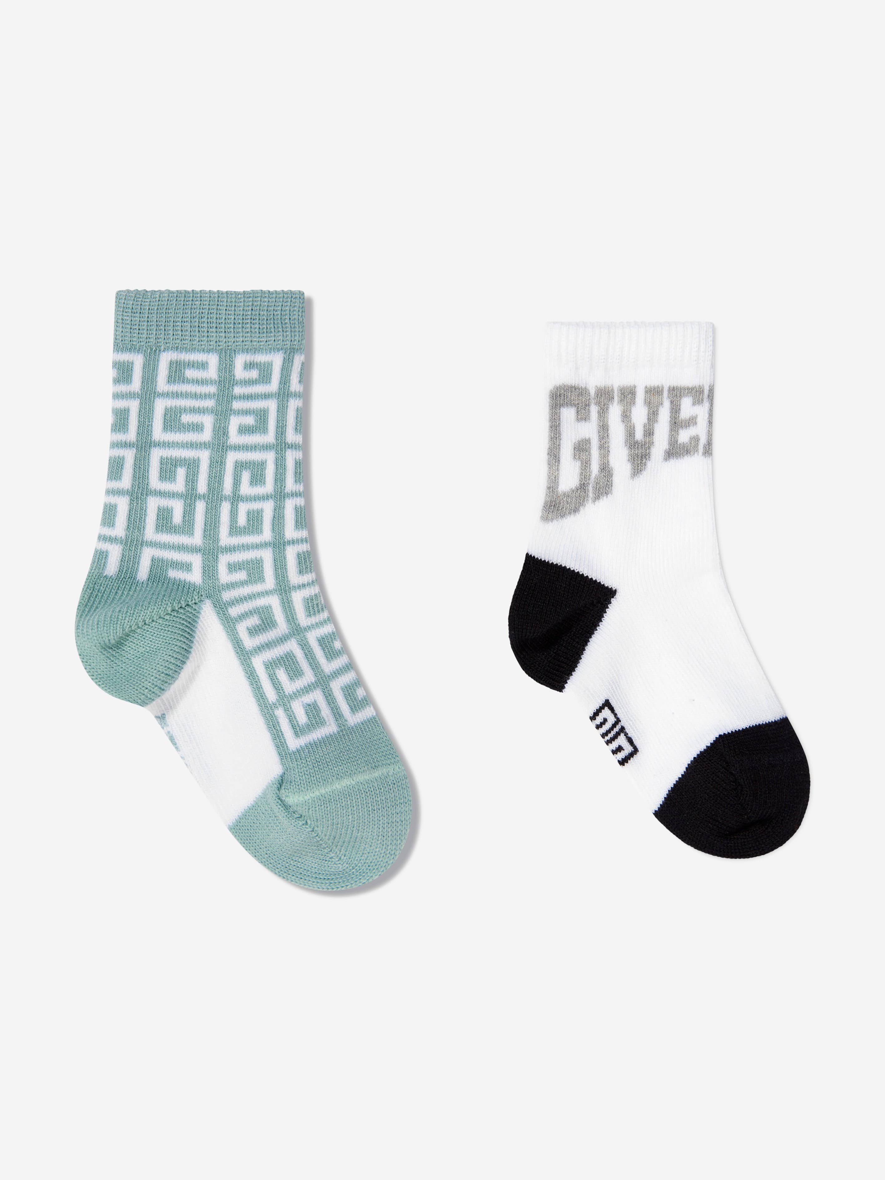 Givenchy Baby Boys 2 Pack Socks Set in White