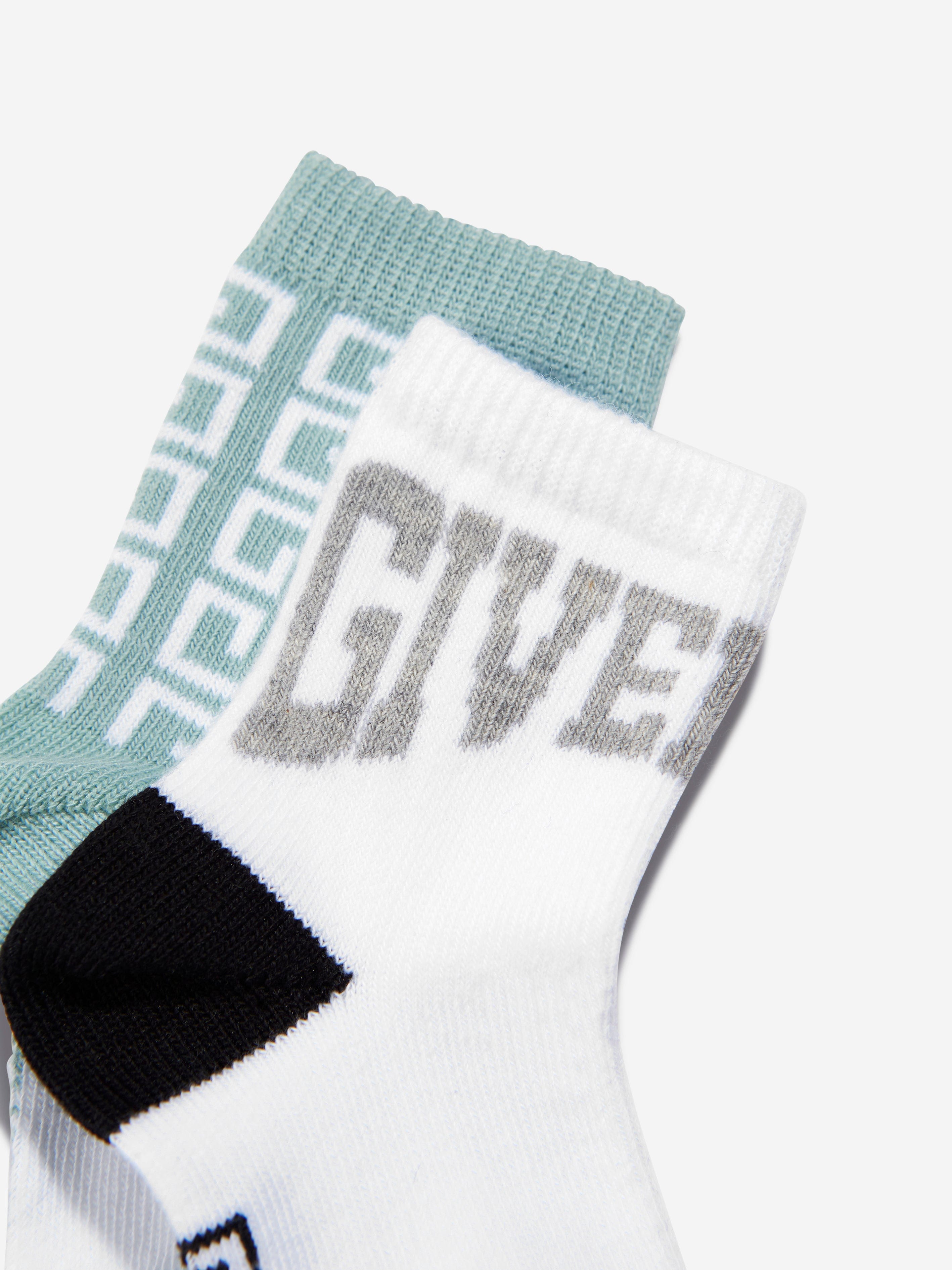 Givenchy Baby Boys 2 Pack Socks Set in White