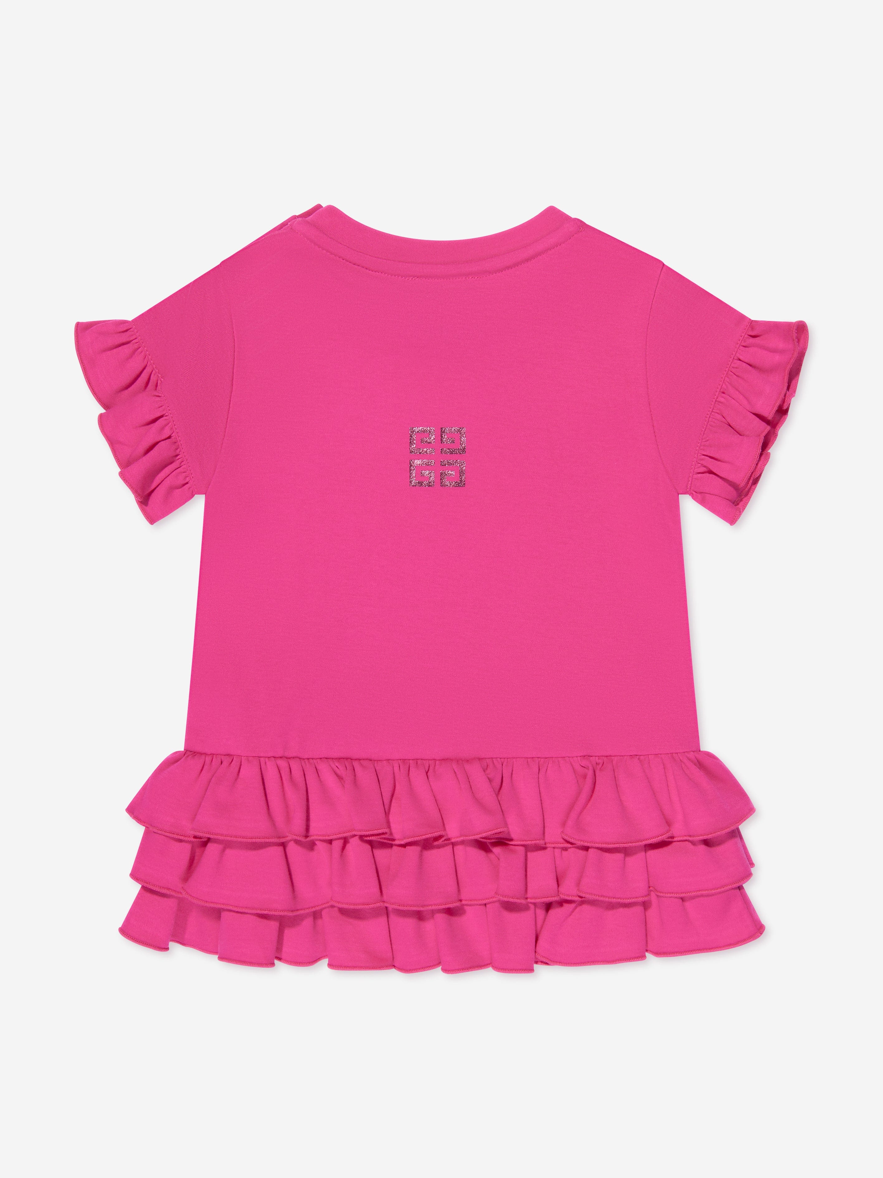 Givenchy Baby Girls Logo Print Dress in Pink