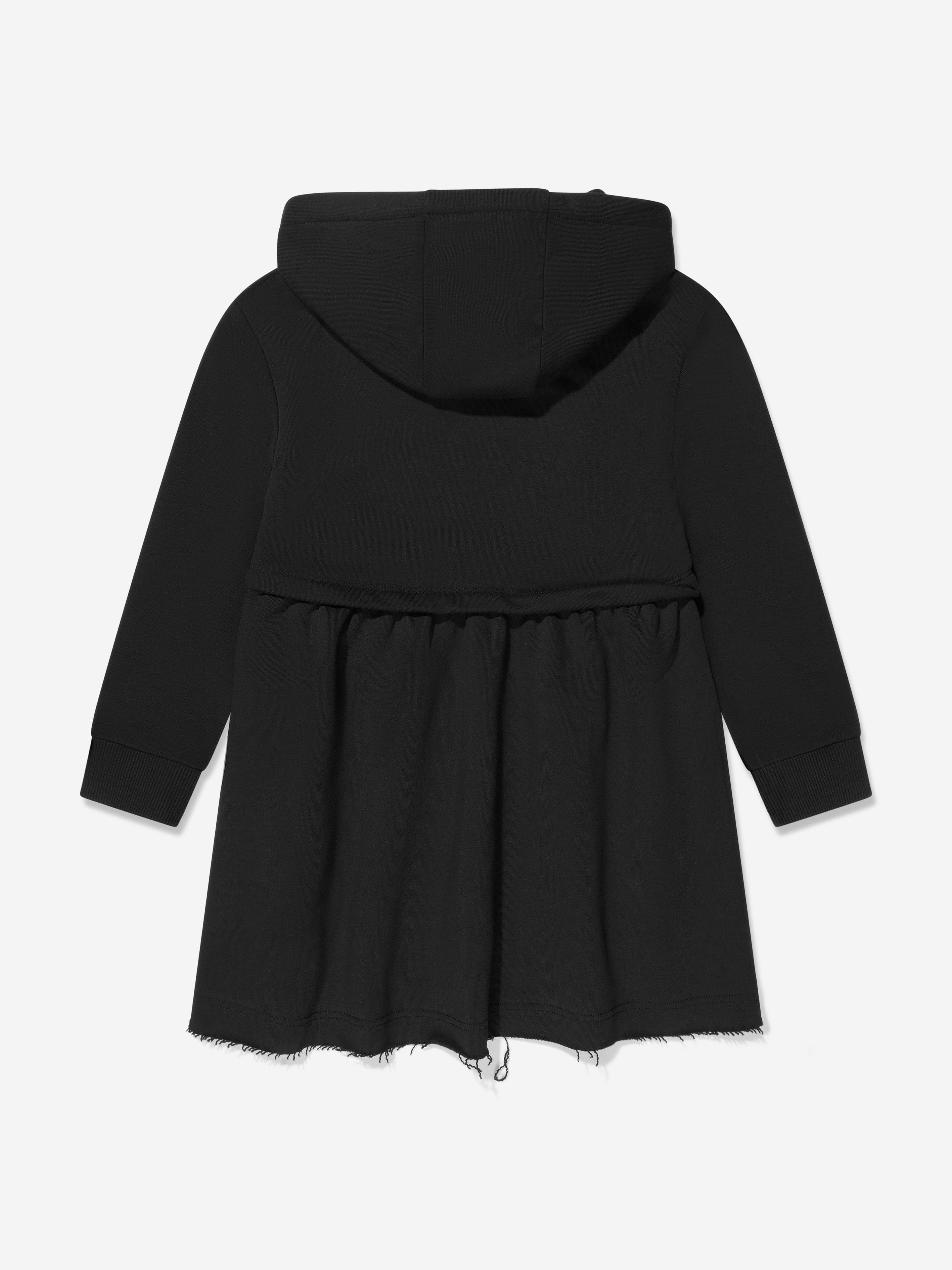 Givenchy Girls Hooded Logo Dress in Black