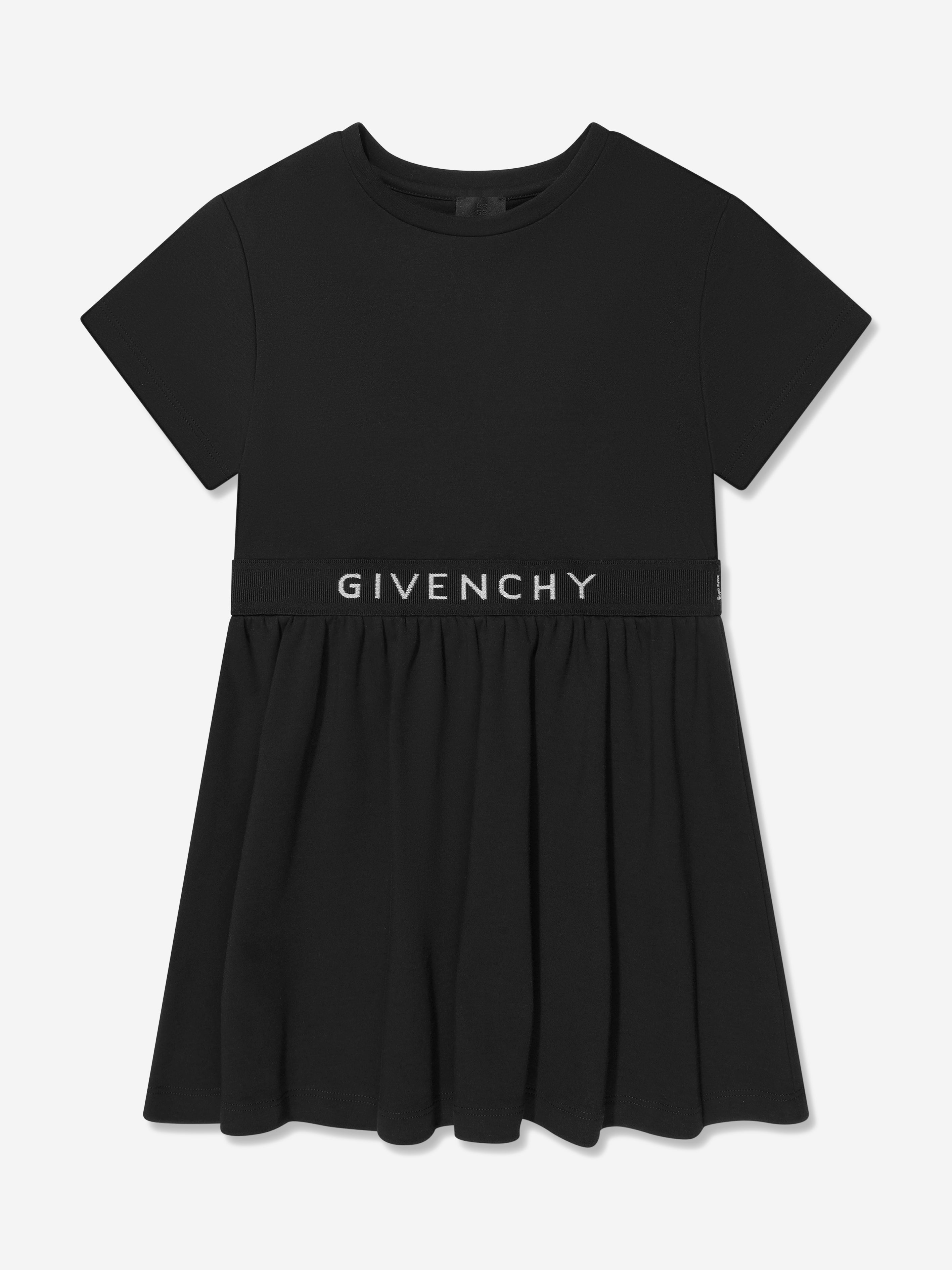 Givenchy Girls Jersey Logo Dress in Black