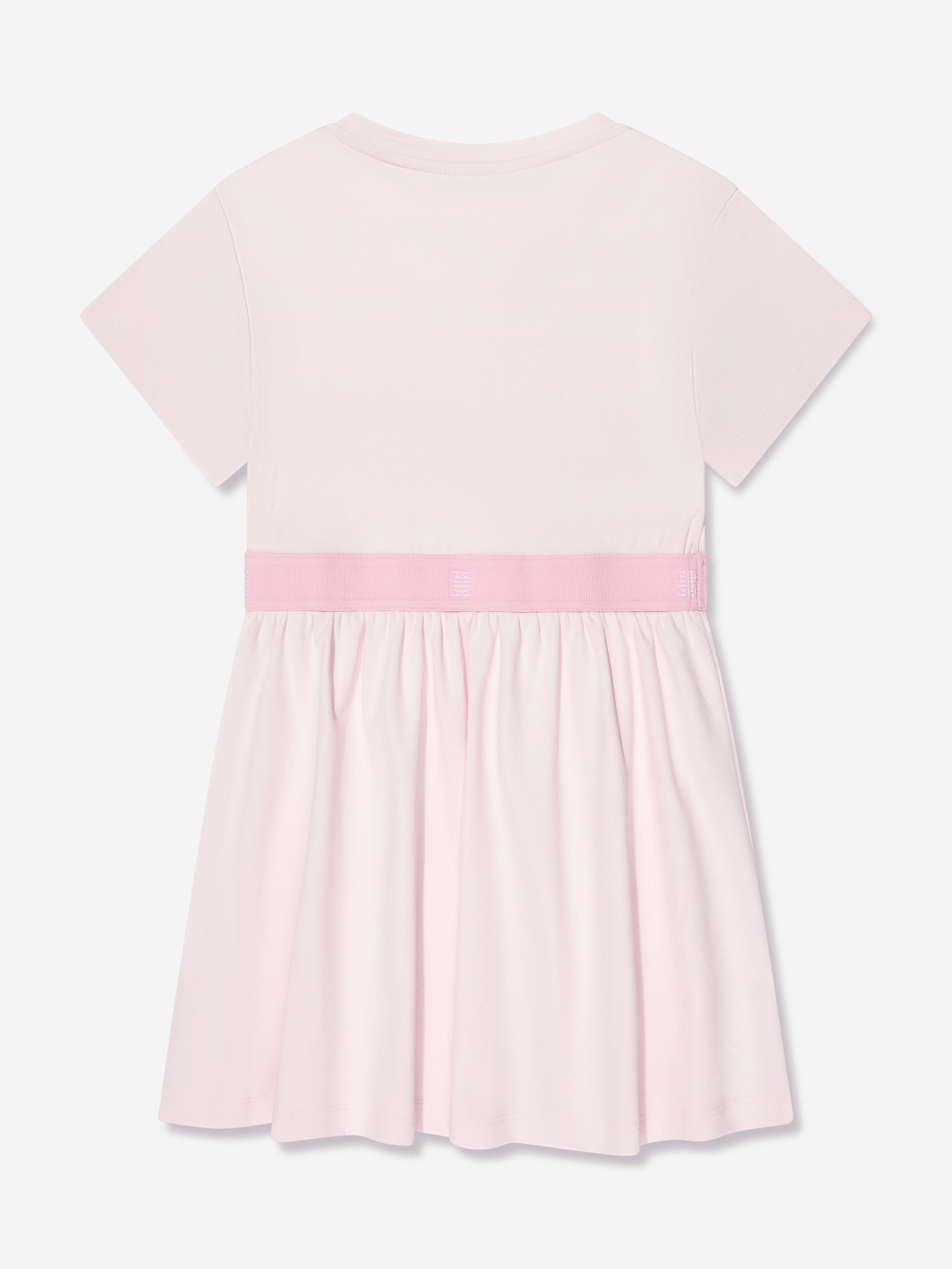 Givenchy Girls Jersey Logo Dress in Pink