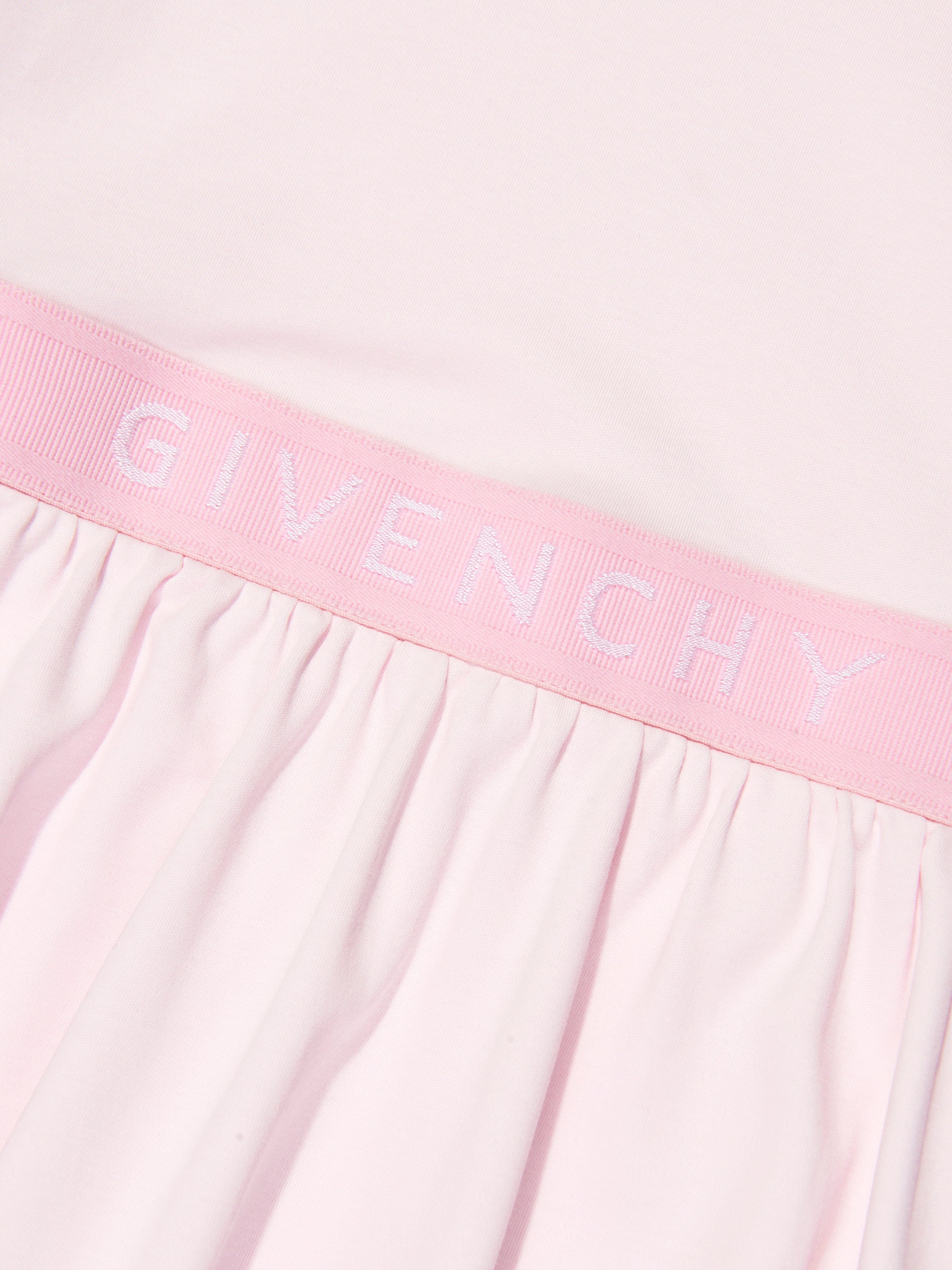 Givenchy Girls Jersey Logo Dress in Pink