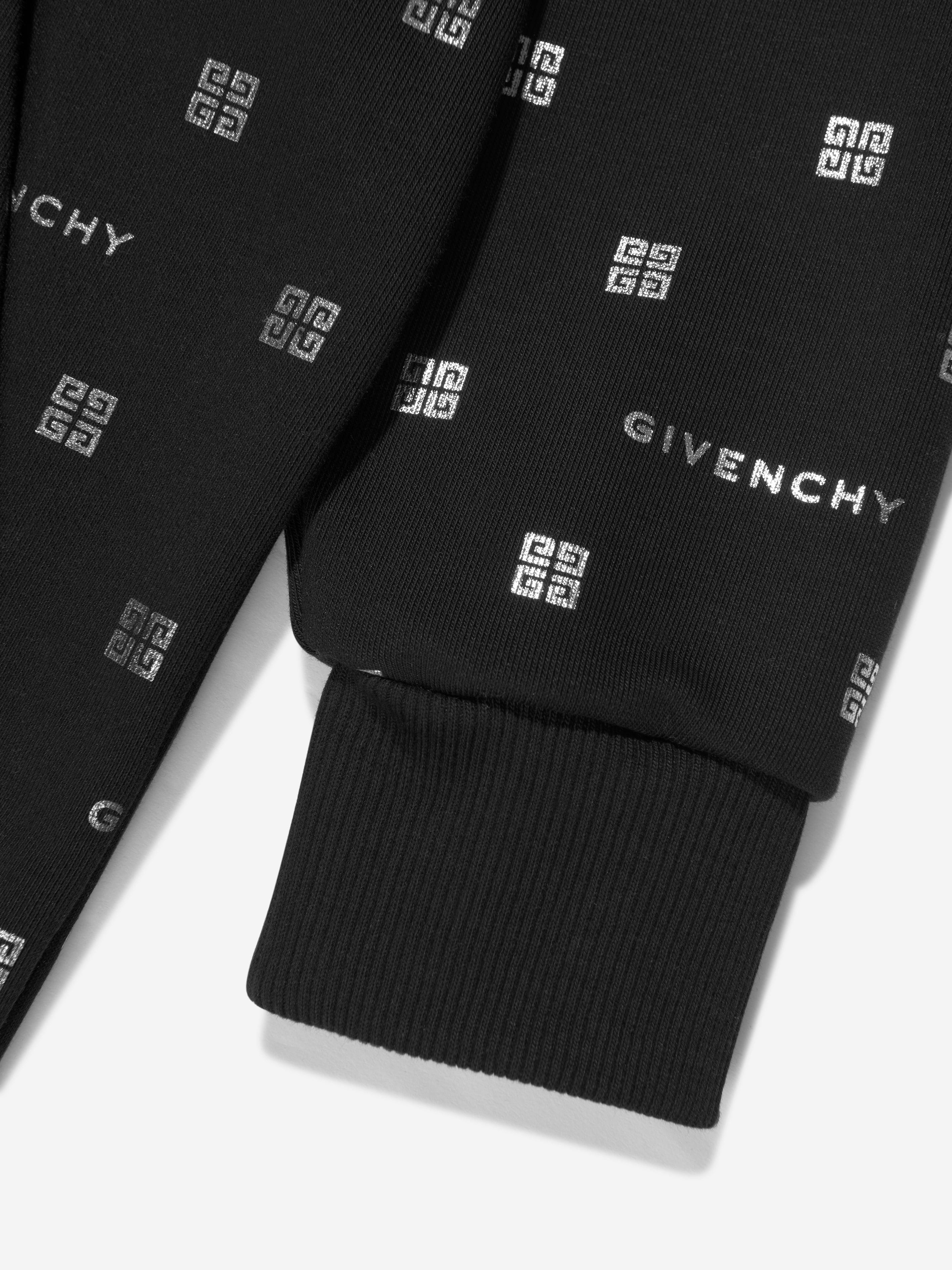 Givenchy Girls Hooded 4G Logo Dress in Black