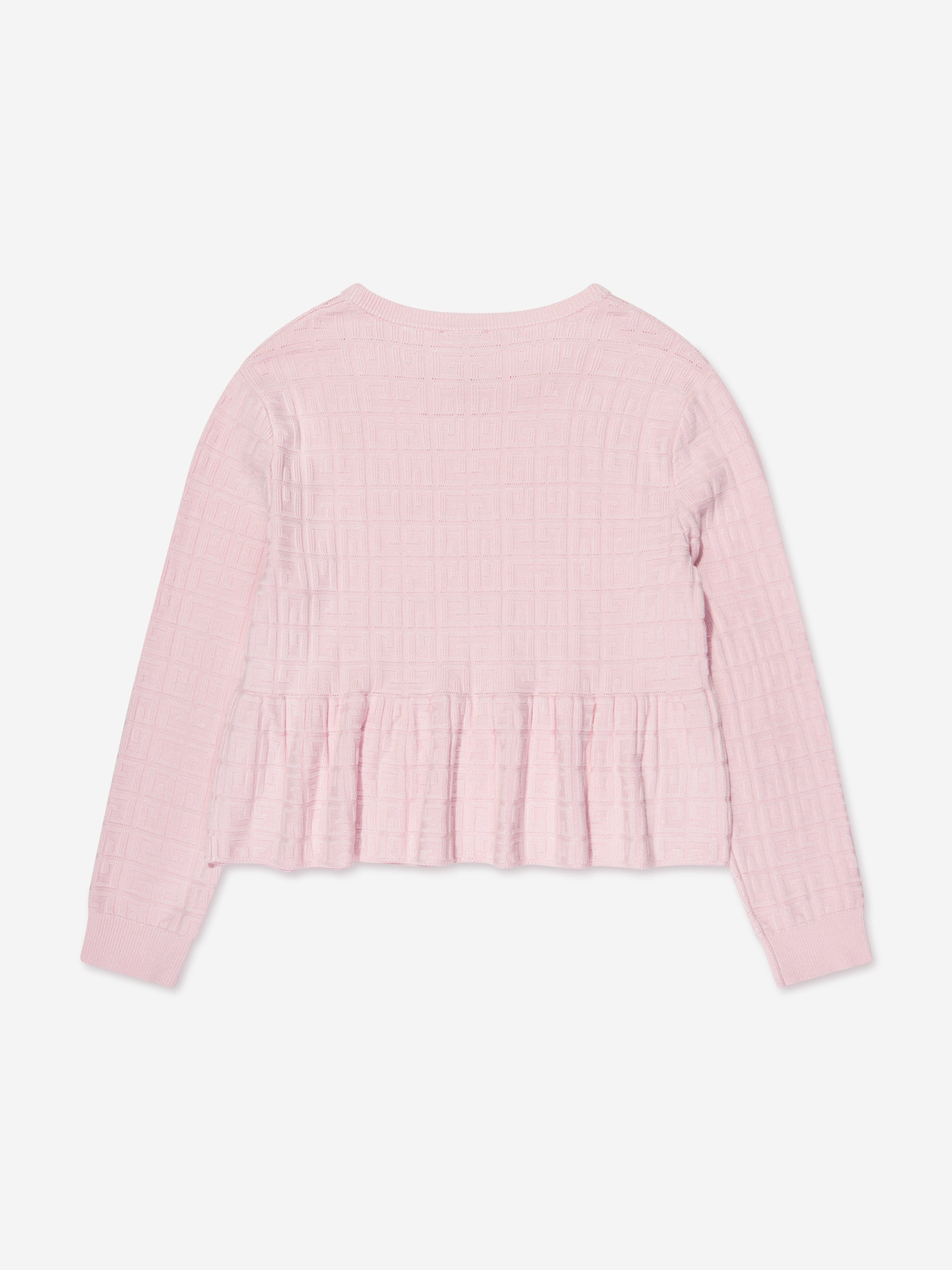 Givenchy Girls Knitted Logo Sweater in Pink