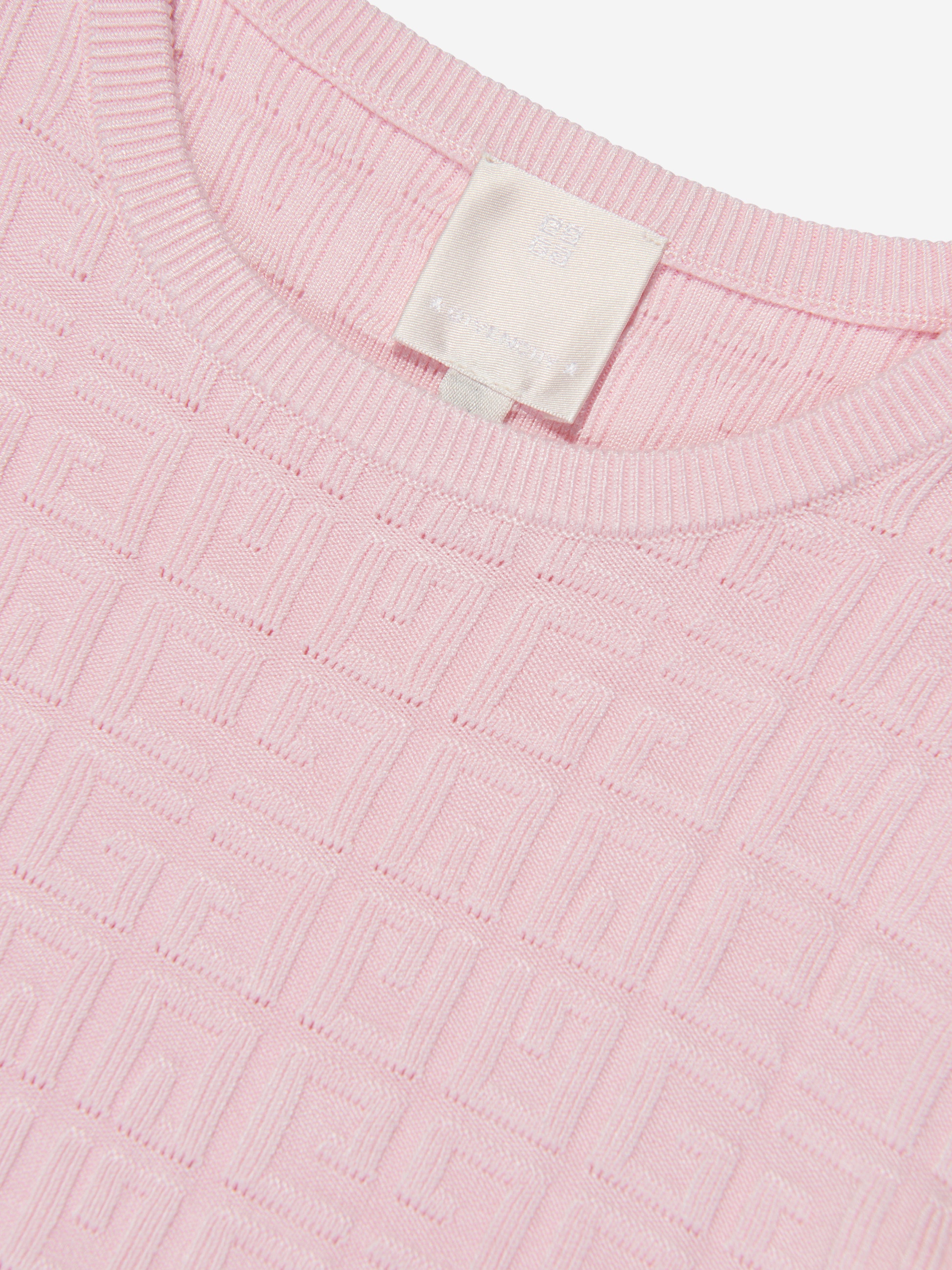 Givenchy Girls Knitted Logo Sweater in Pink