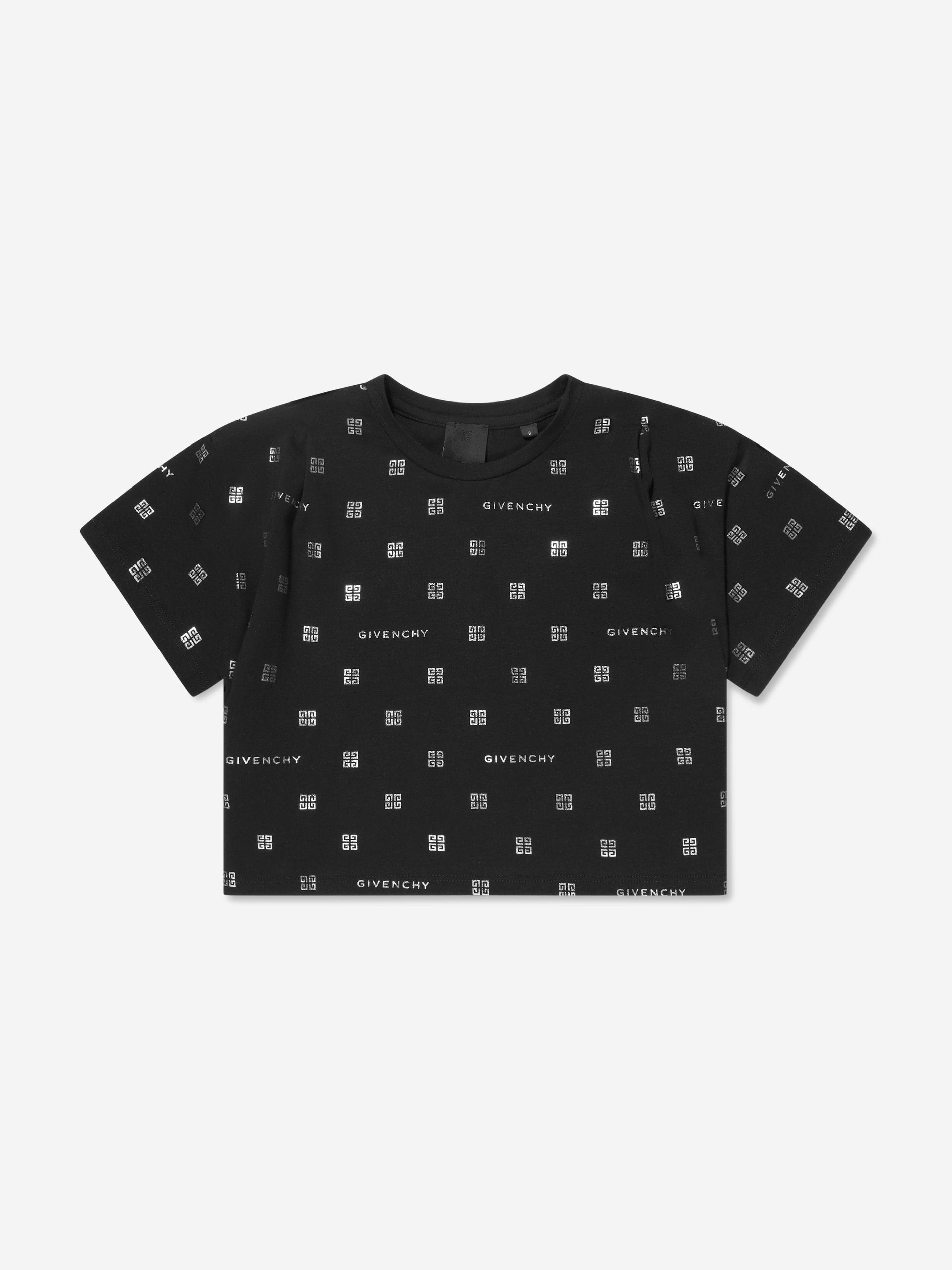 Givenchy Girls 4G Logo T-Shirt in Black