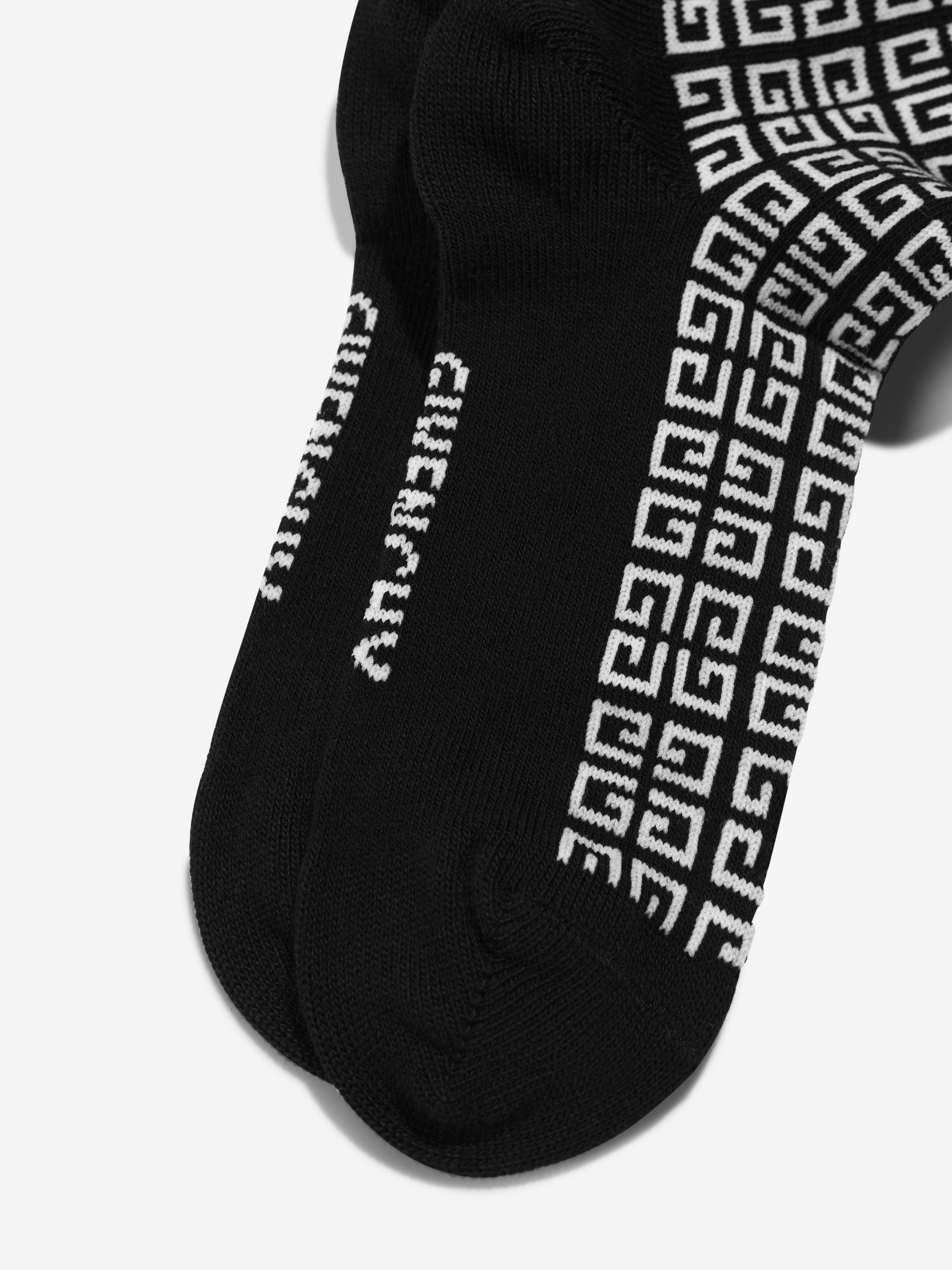 Givenchy Boys 4G Logo Socks in Black