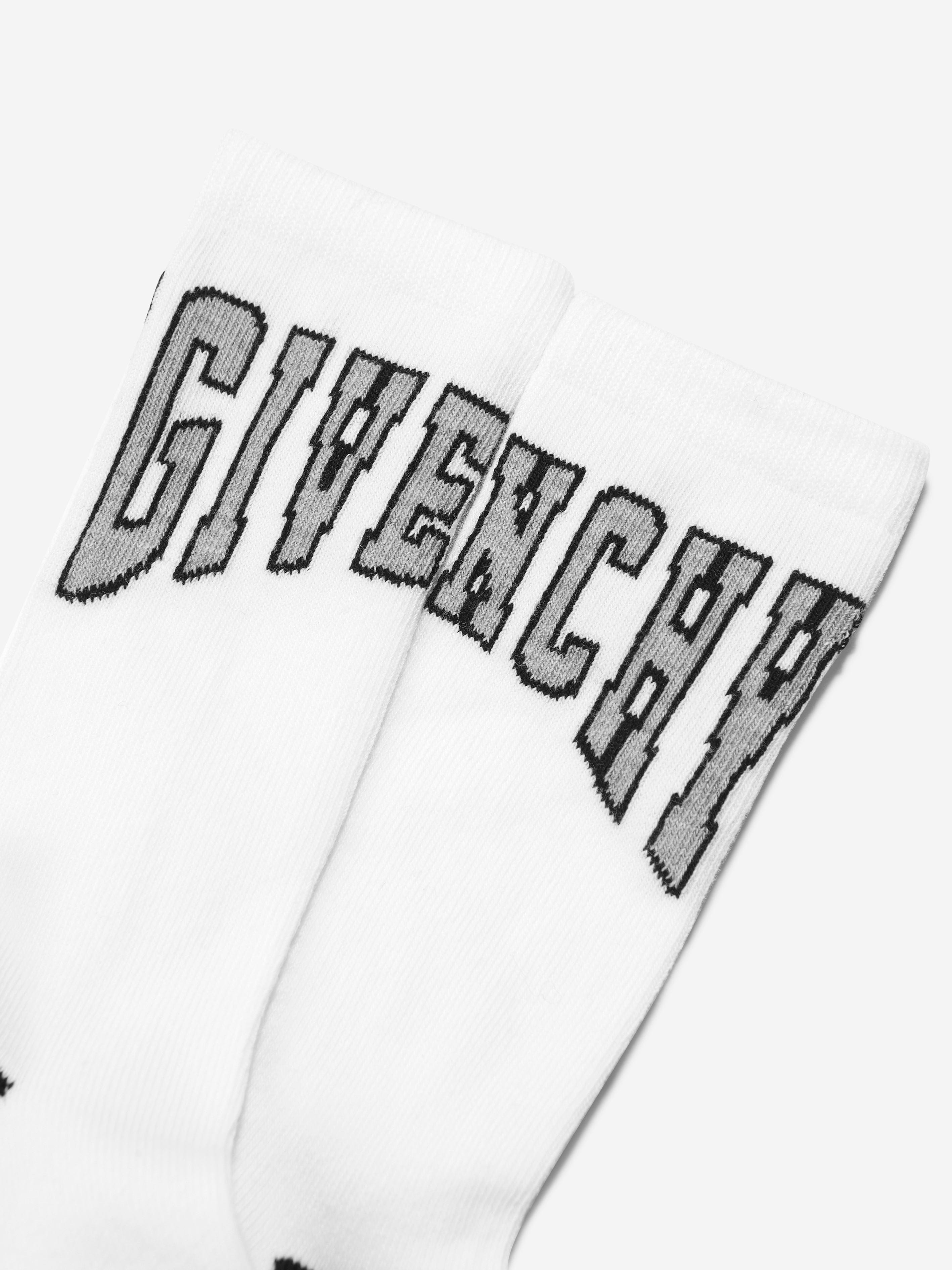 Givenchy Boys Logo Socks in White