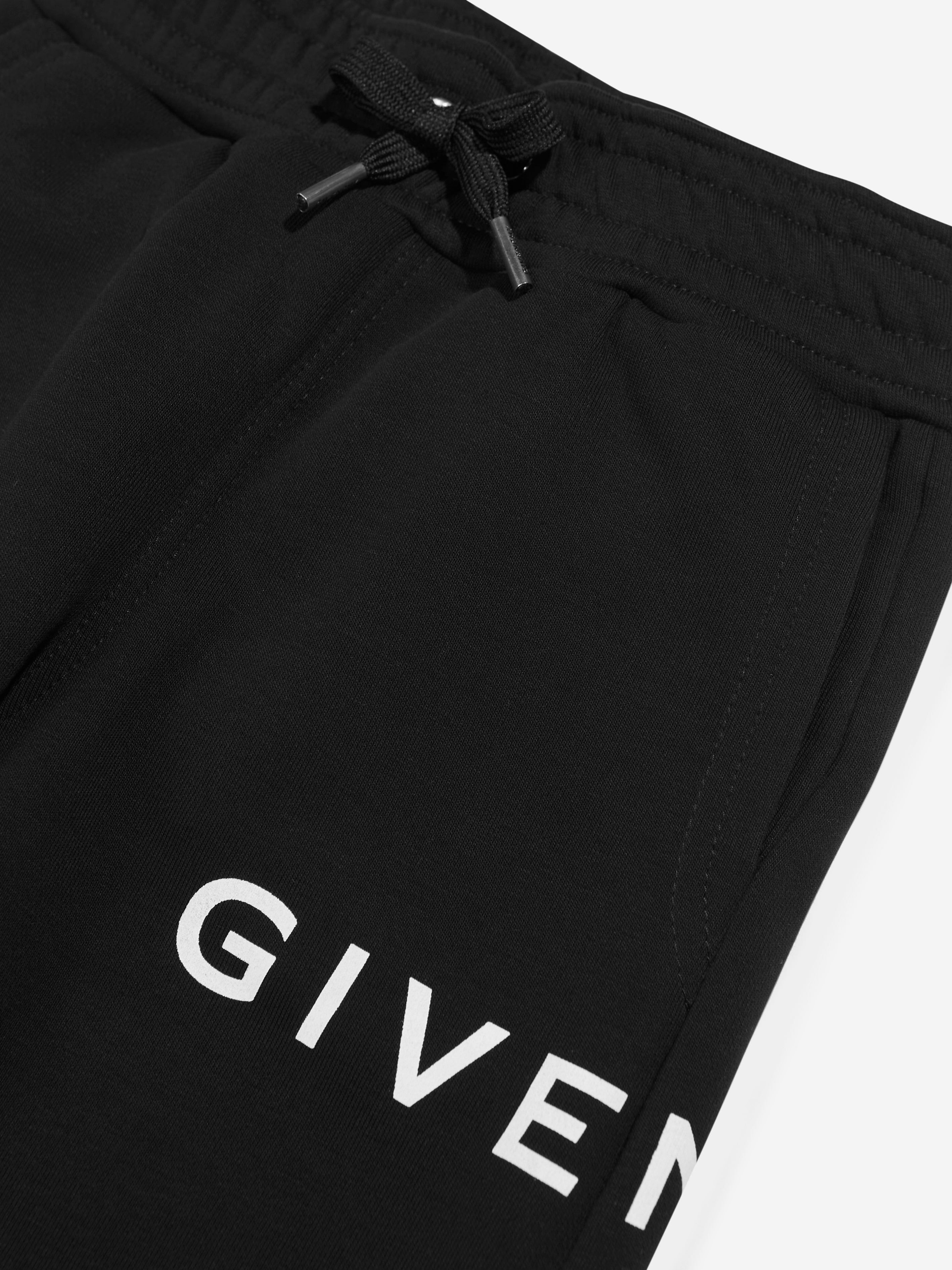 Givenchy Boys Logo Print Joggers in Black