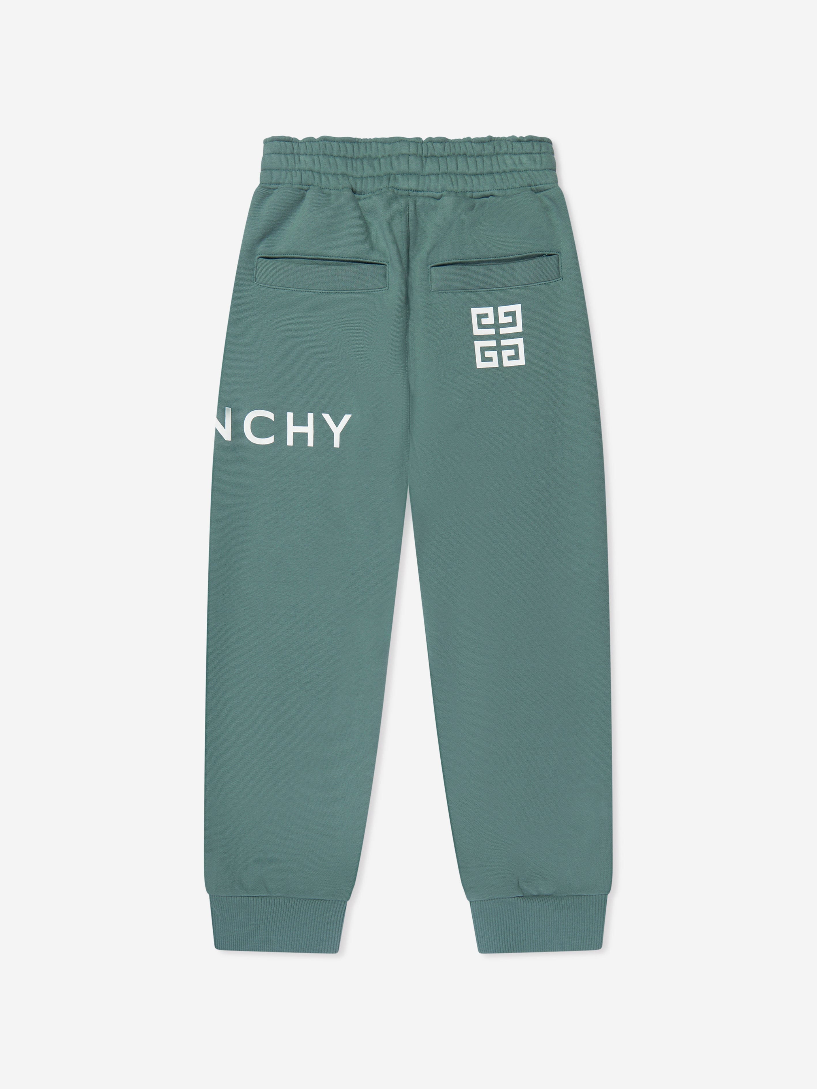 Givenchy Boys Logo Print Joggers in Green