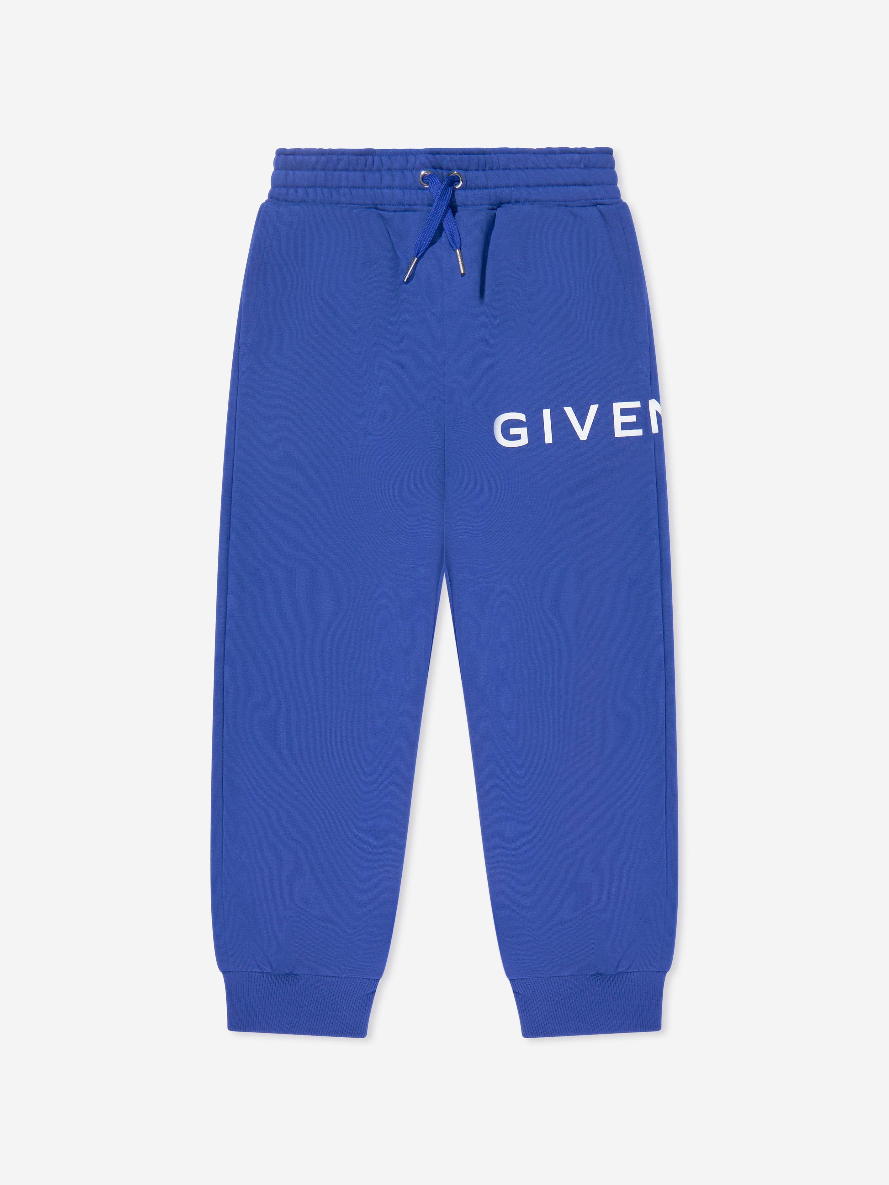 Givenchy Boys Logo Print Joggers in Blue