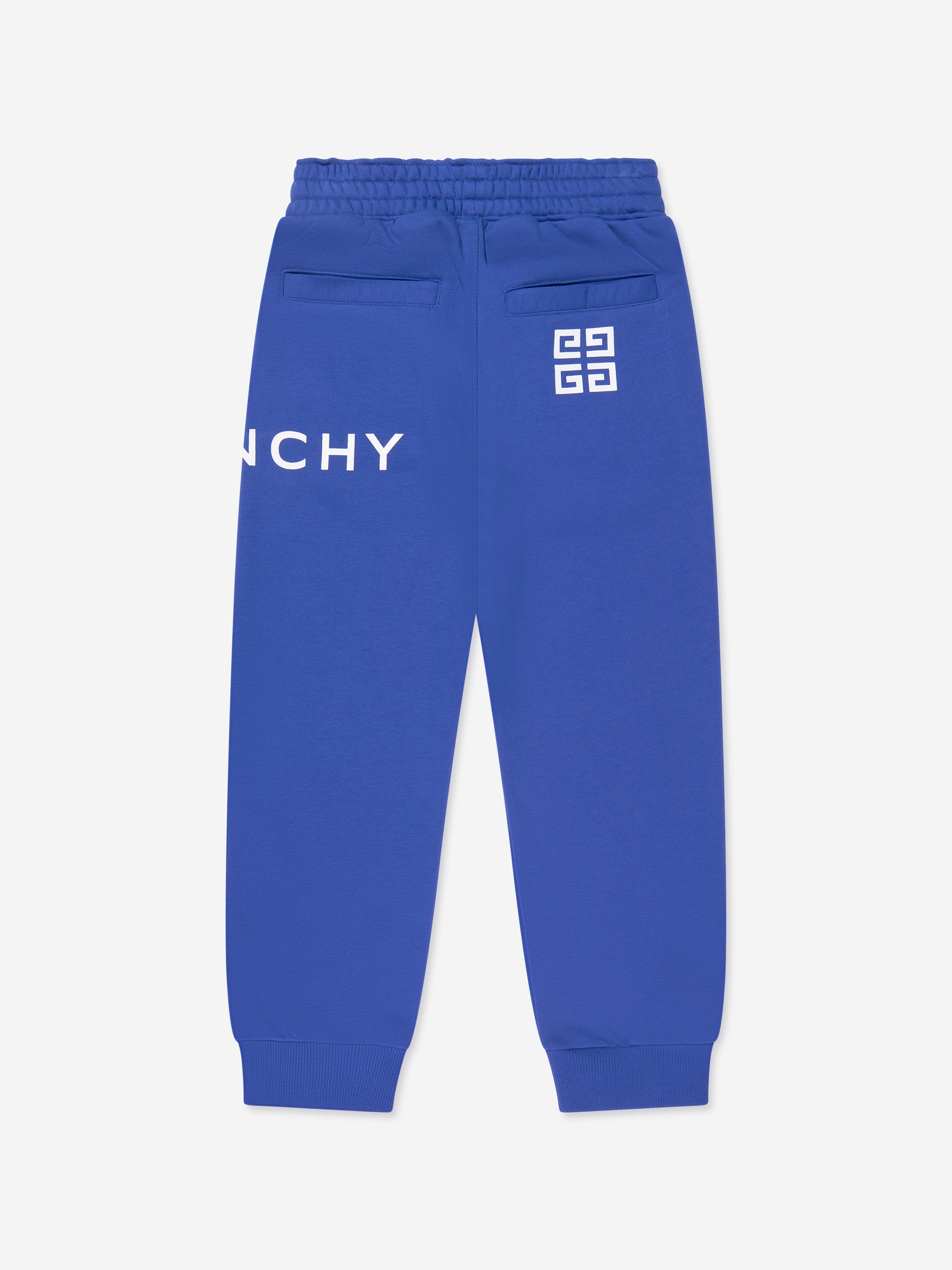 Givenchy Boys Logo Print Joggers in Blue