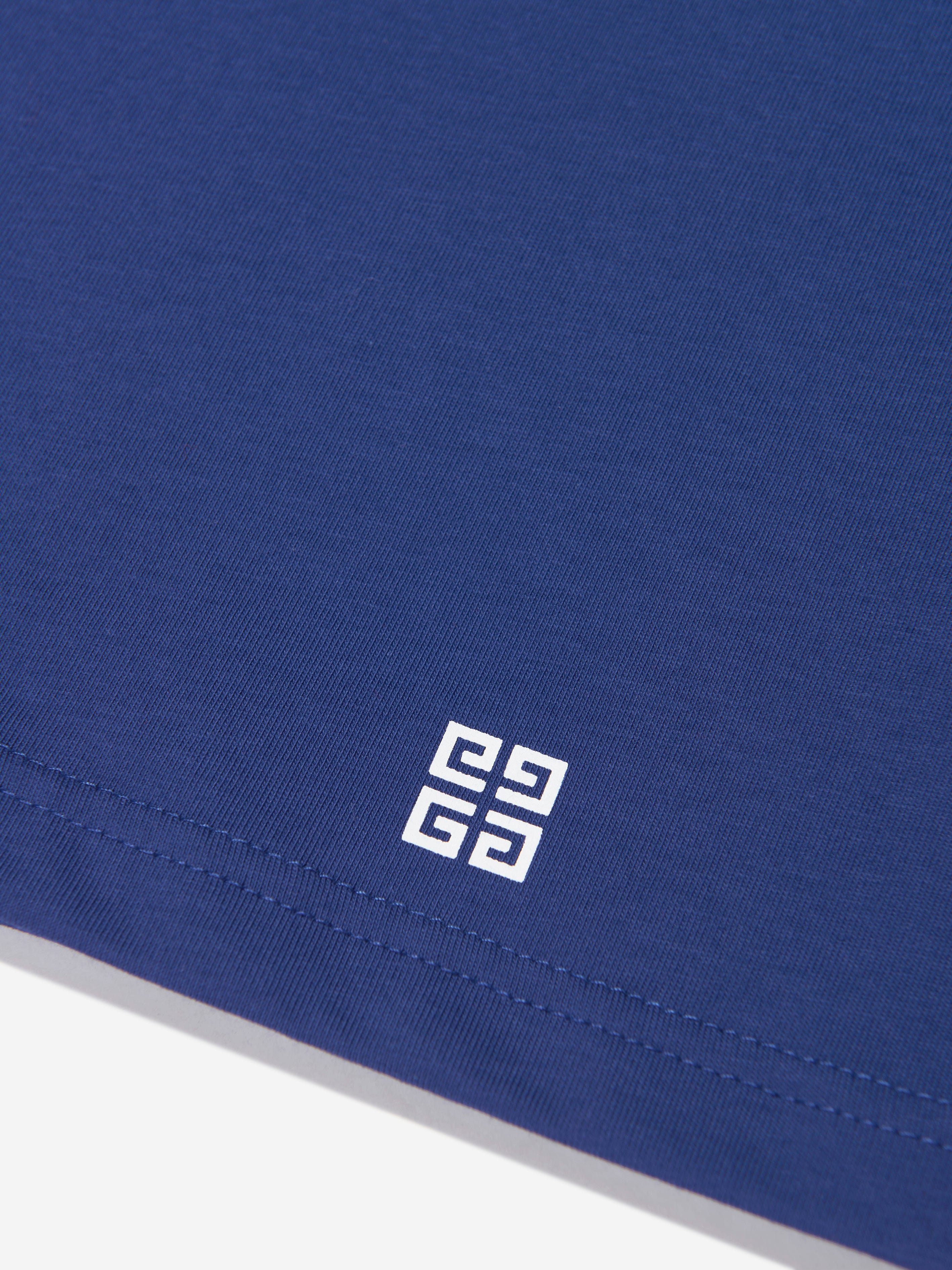 Givenchy Boys Logo T-Shirt in Blue