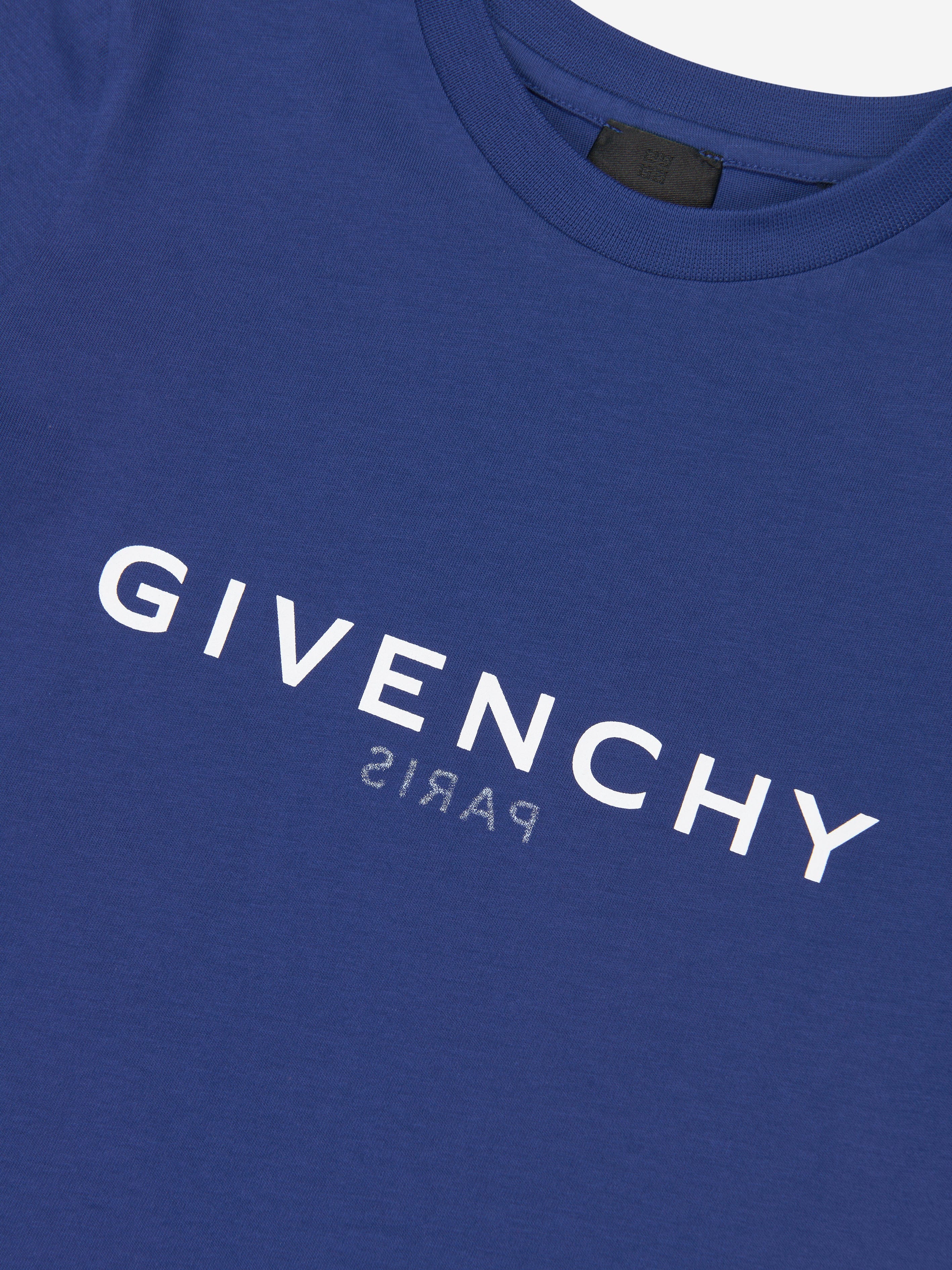 Givenchy Boys Logo T-Shirt in Blue