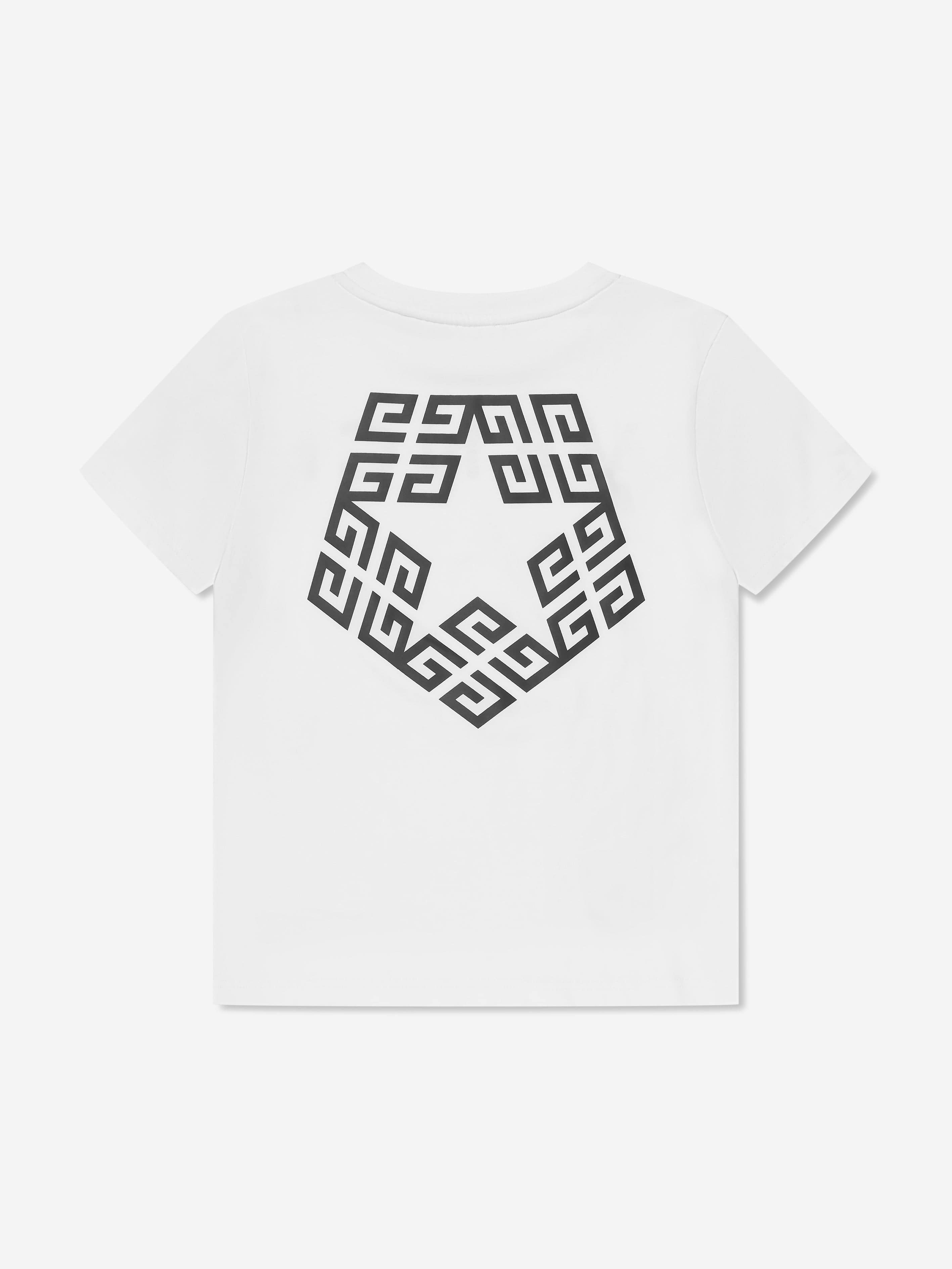 Givenchy Boys Logo Print T-Shirt in White