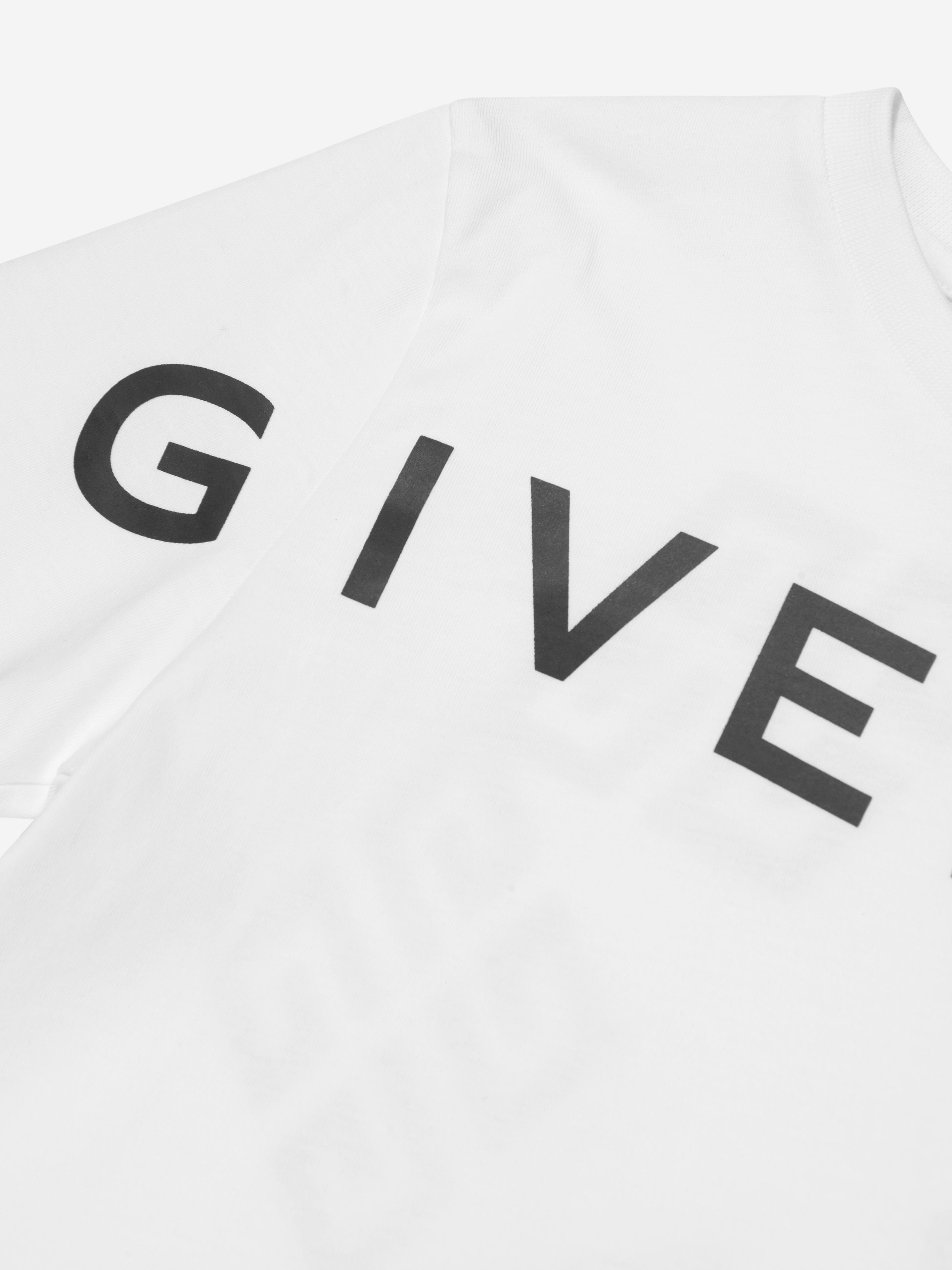 Givenchy Boys Logo Print T-Shirt in White