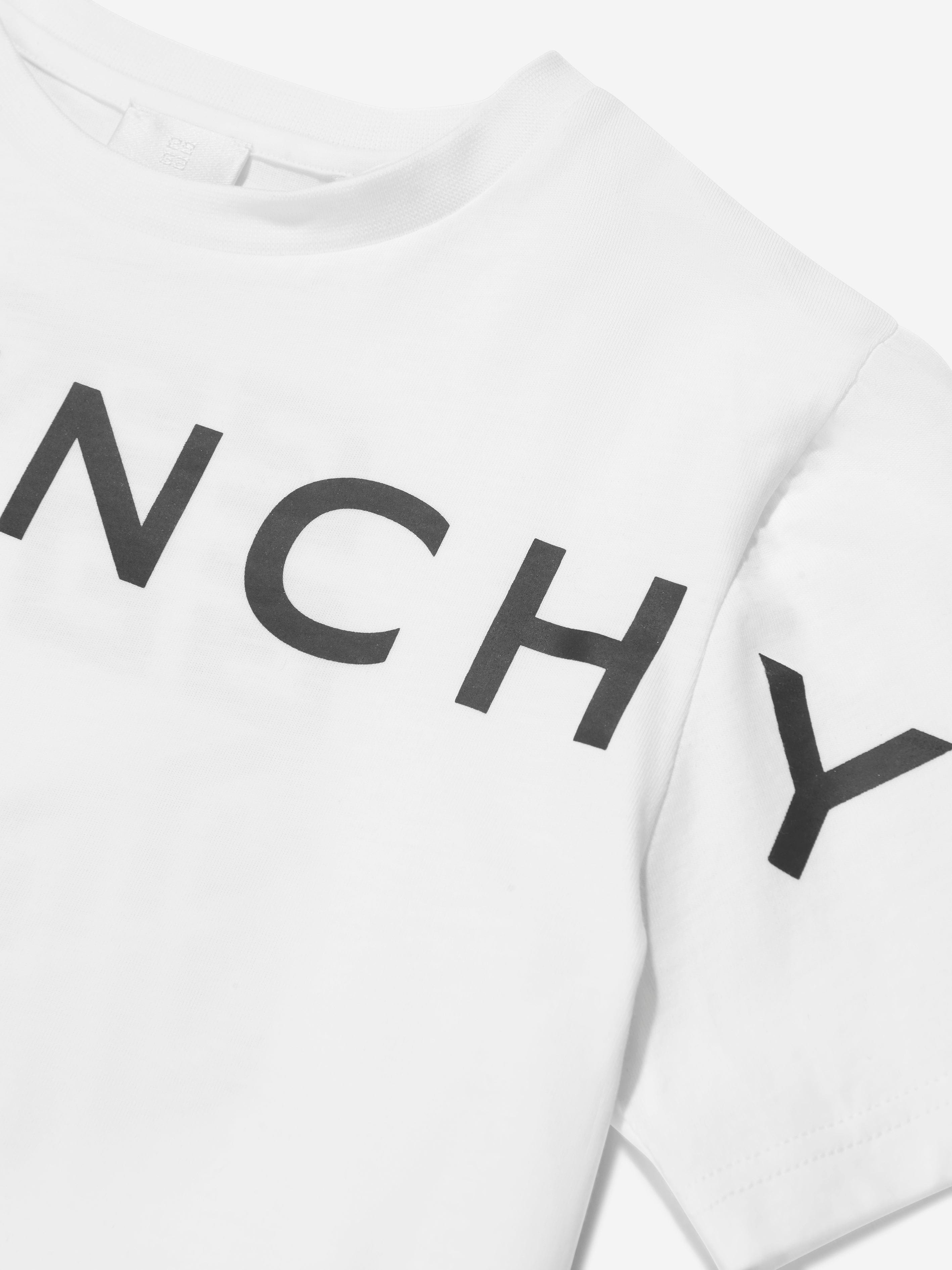 Givenchy Boys Logo Print T-Shirt in White