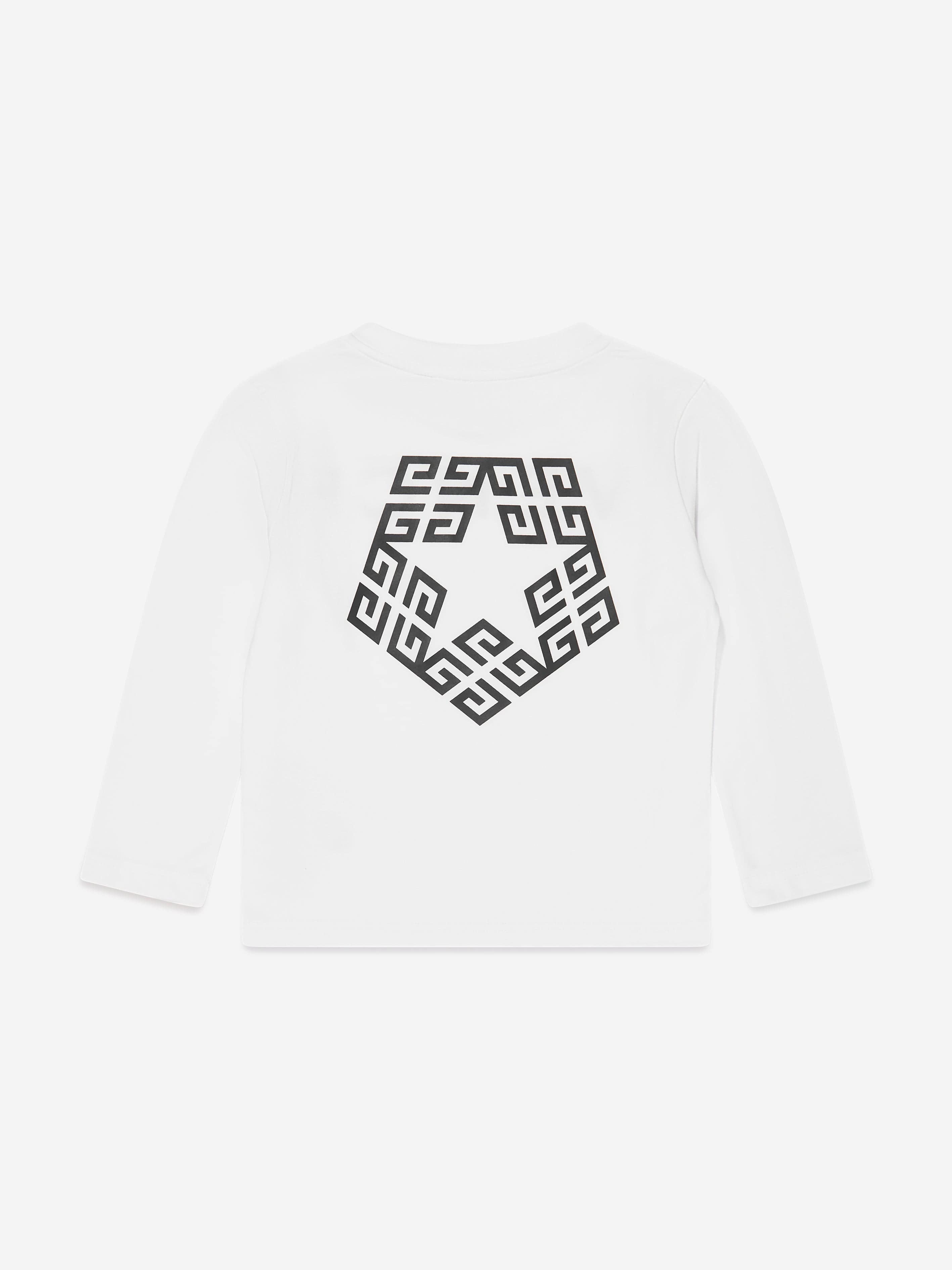 Givenchy Boys Long Sleeve T-Shirt in White