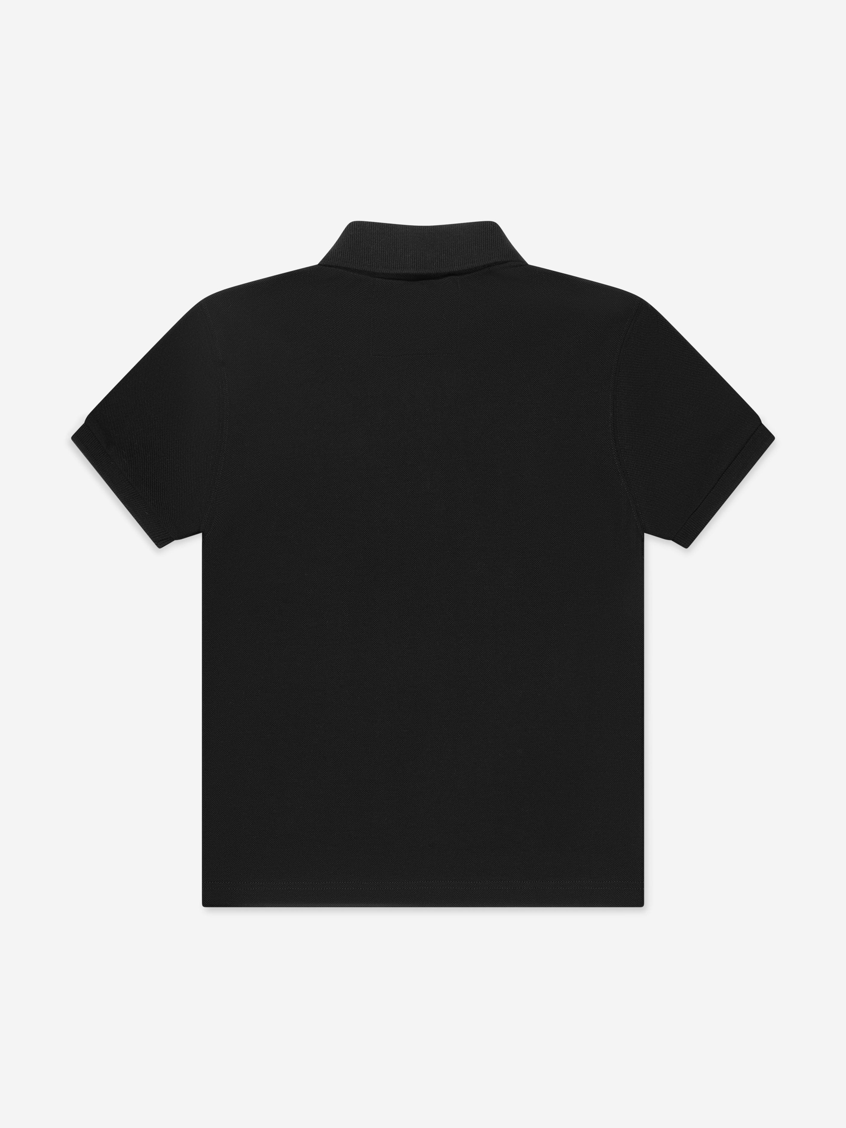 Givenchy Boys Half Zip Polo Shirt in Black