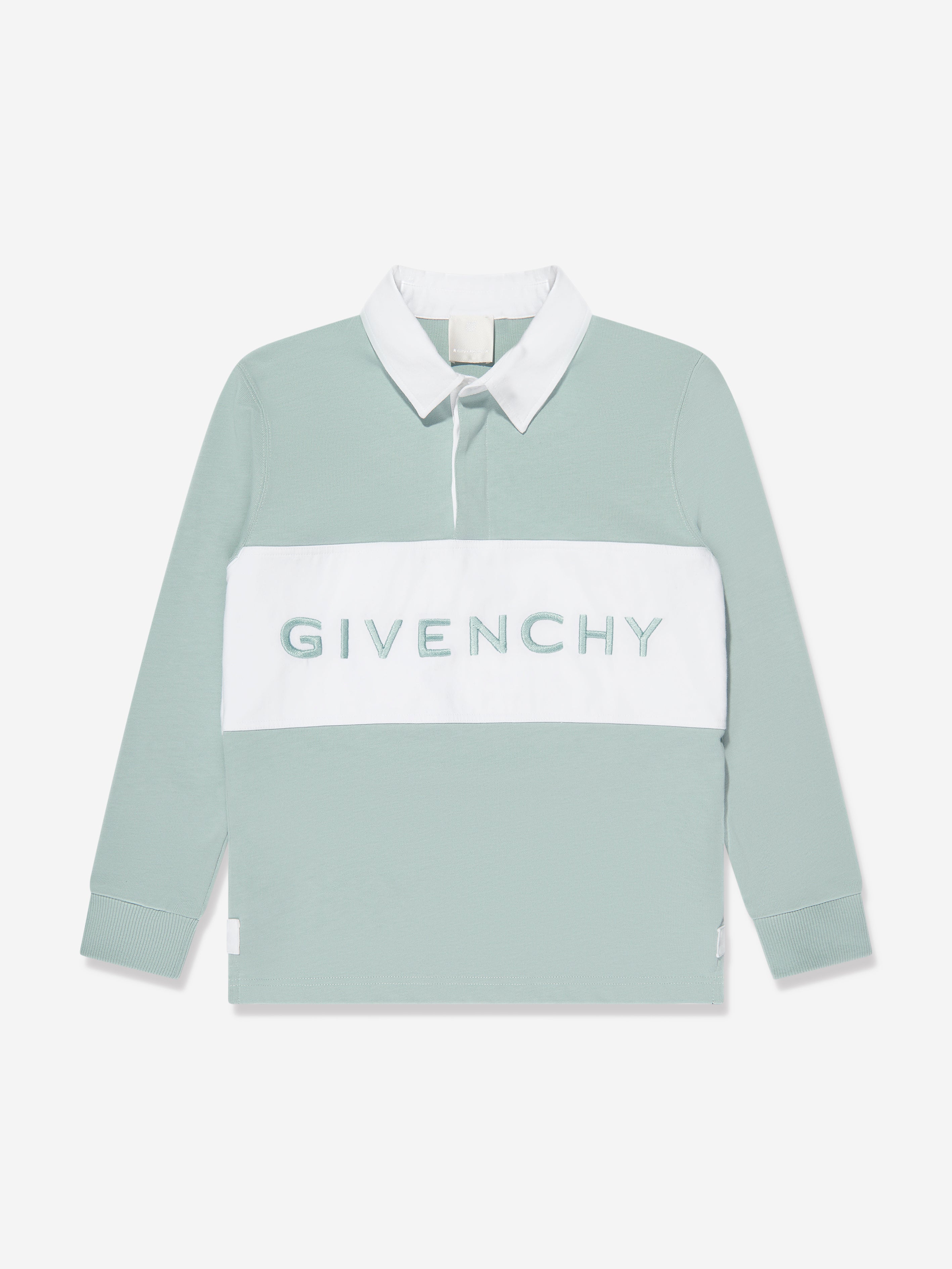 Givenchy Boys Logo Rugby Shirt in Blue