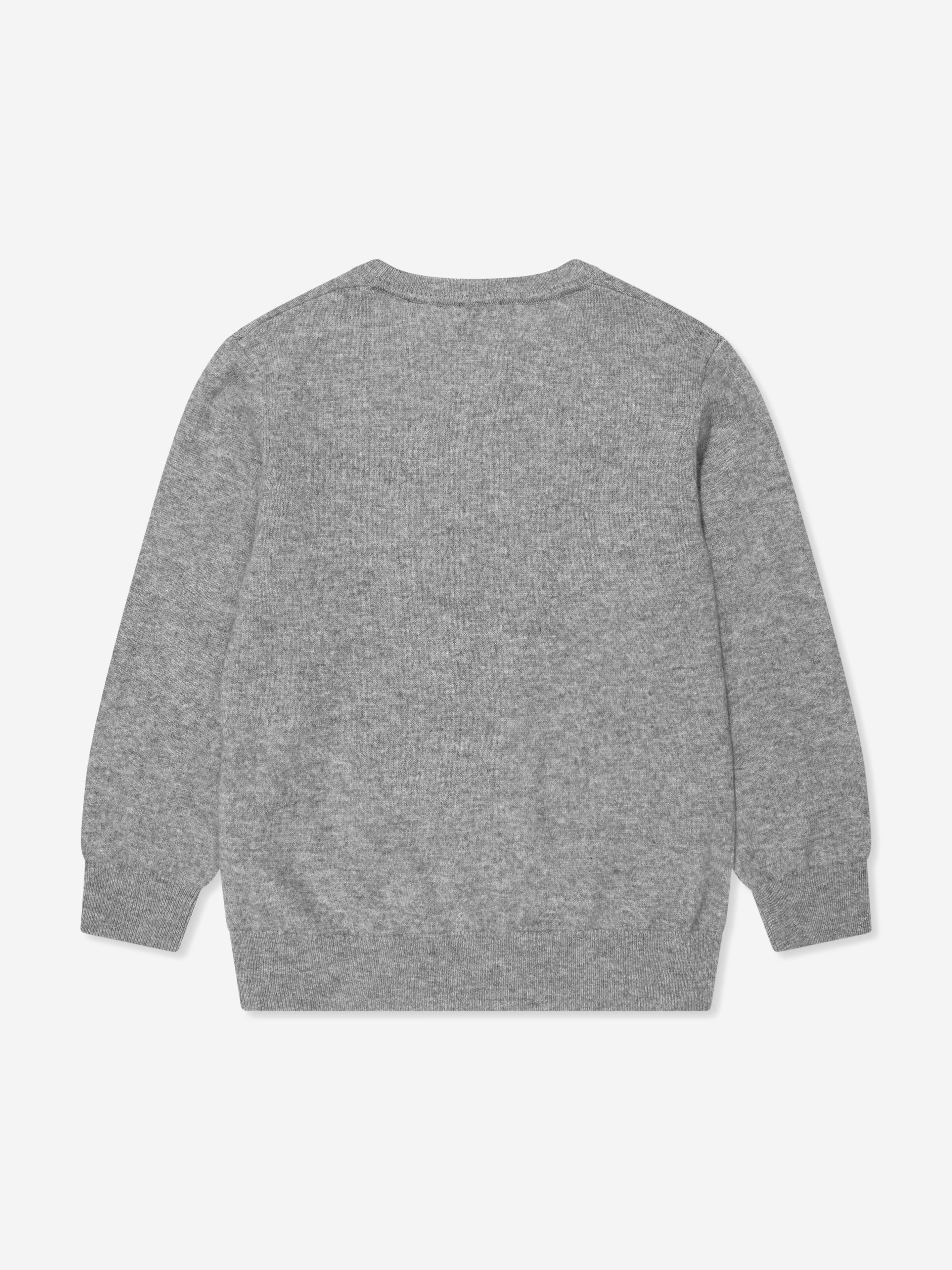 Givenchy Boys Knitted Logo Jumper in Grey